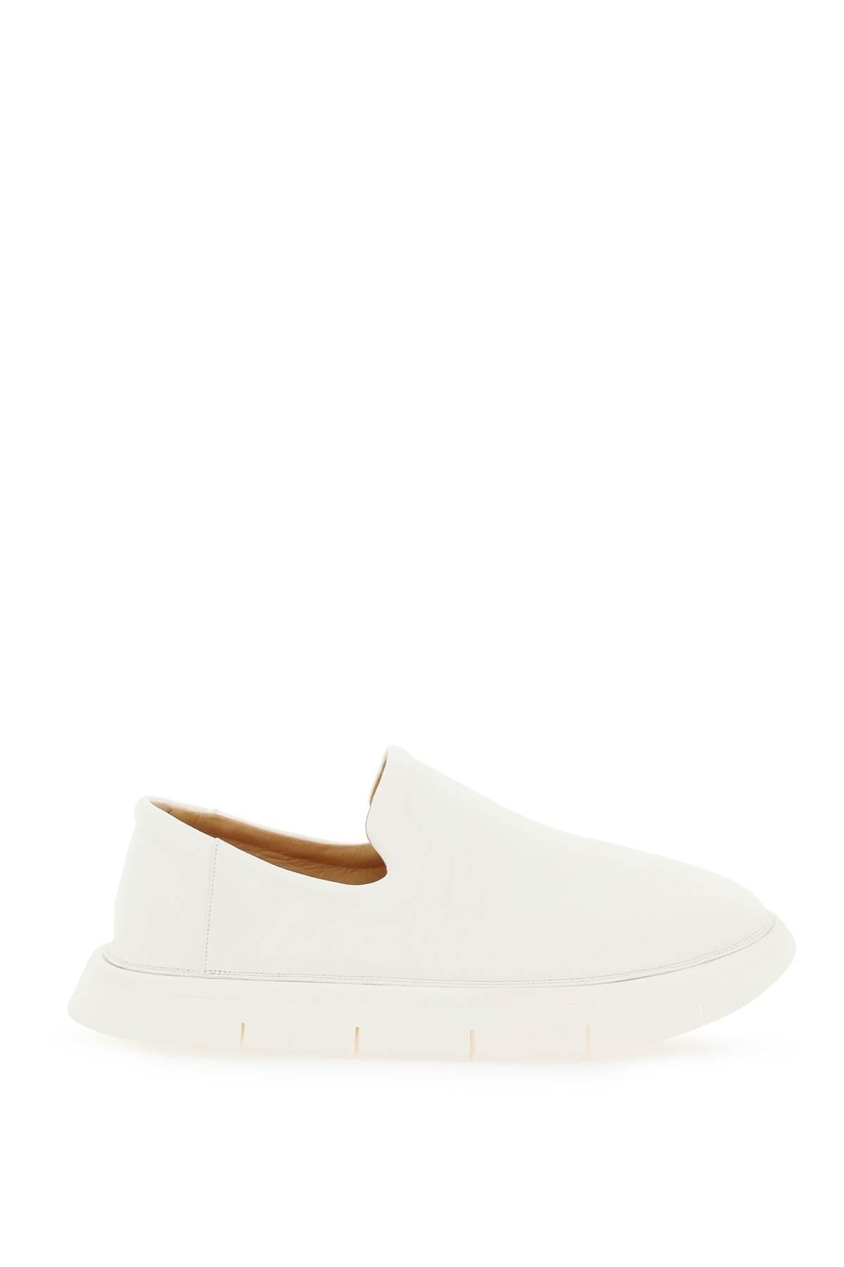 'INTAGLIATA' GRAINED LEATHER SLIP-ON SHOES - 1