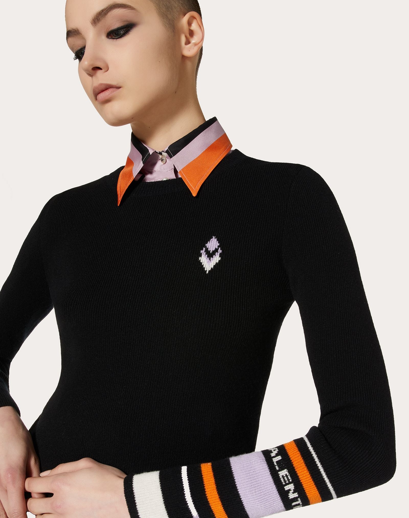 Cashmere Wool Intarsia Sweater - 5