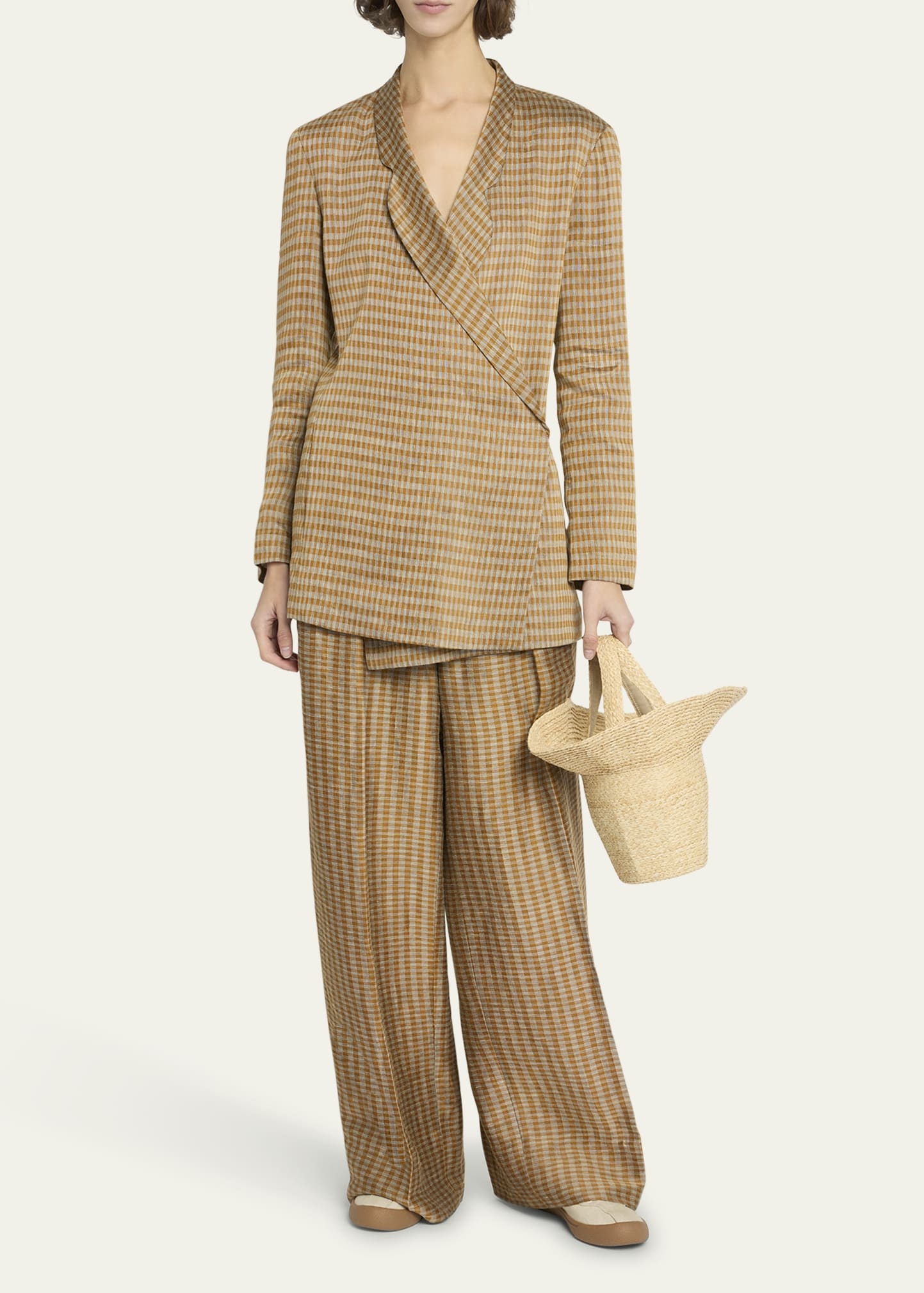 Sherry Printed Wide Leg Linen Pants - 2