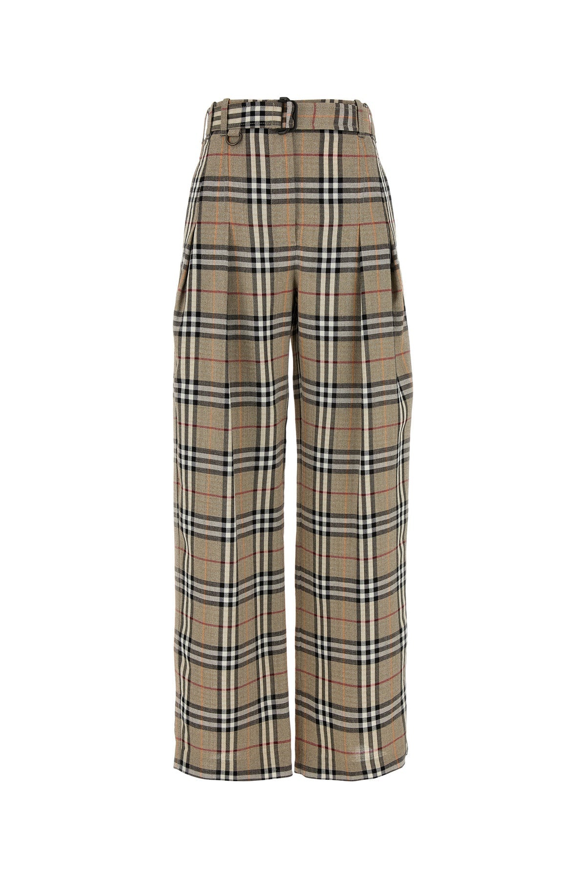 Burberry Women Embroidered Twill Wide-Leg Pant - 1