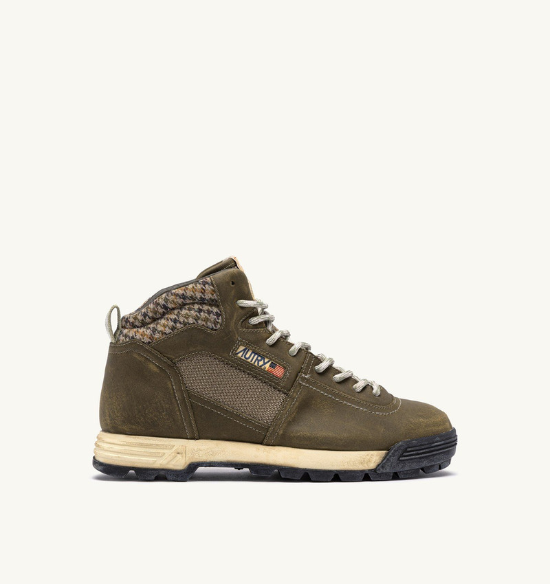 MALGA BOOTS IN NUBUCK LEATHER AND MESH COLOR HERB AND MOSSTONE 1