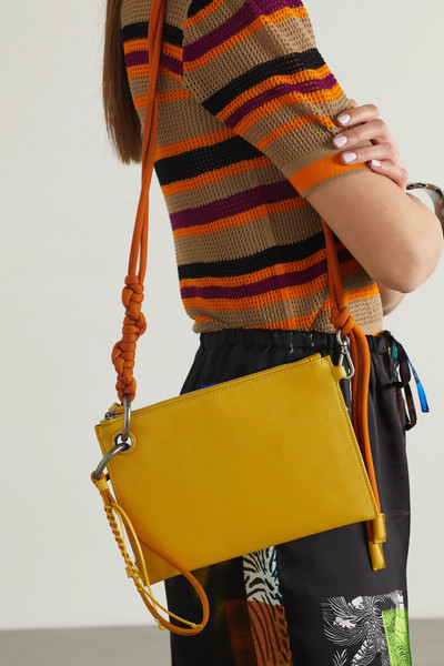 Dries Van Noten Knotted braided leather shoulder bag outlook