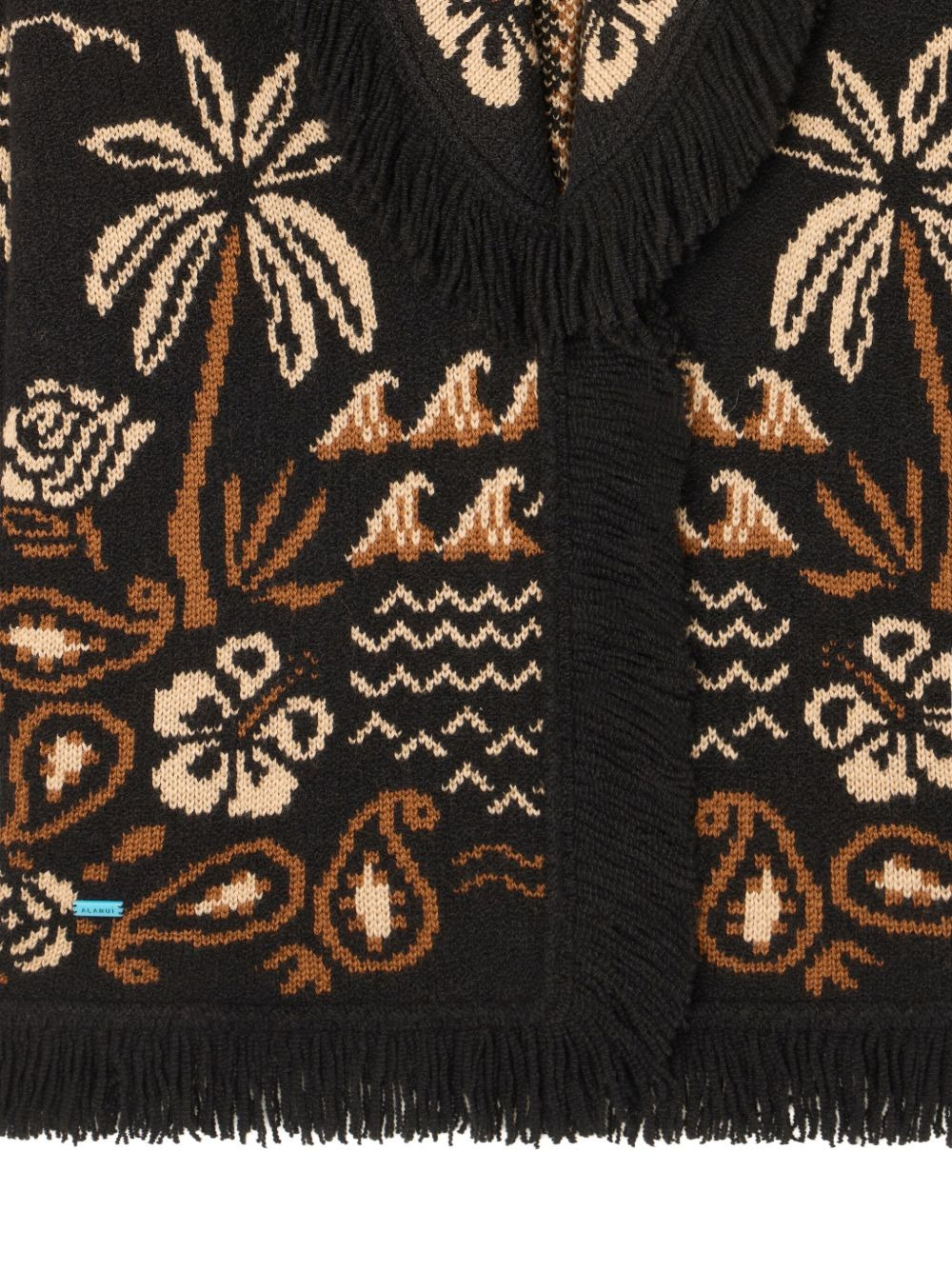 palm-tree fringe cardigan - 5