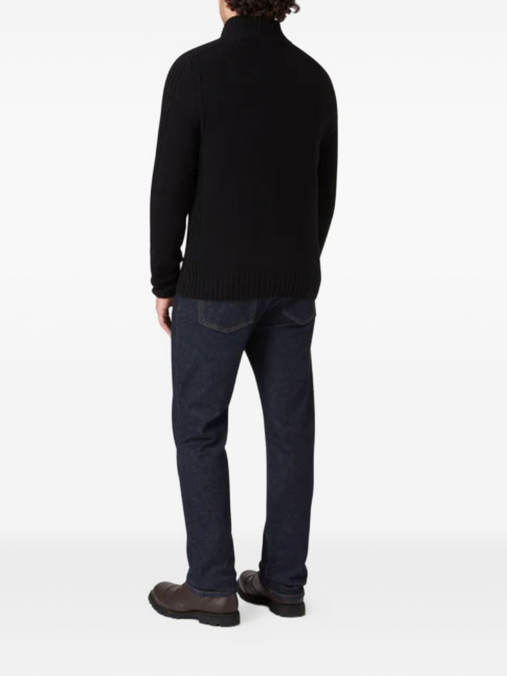 RIBBED-KNIT HALF-ZIP SWEATER - 2