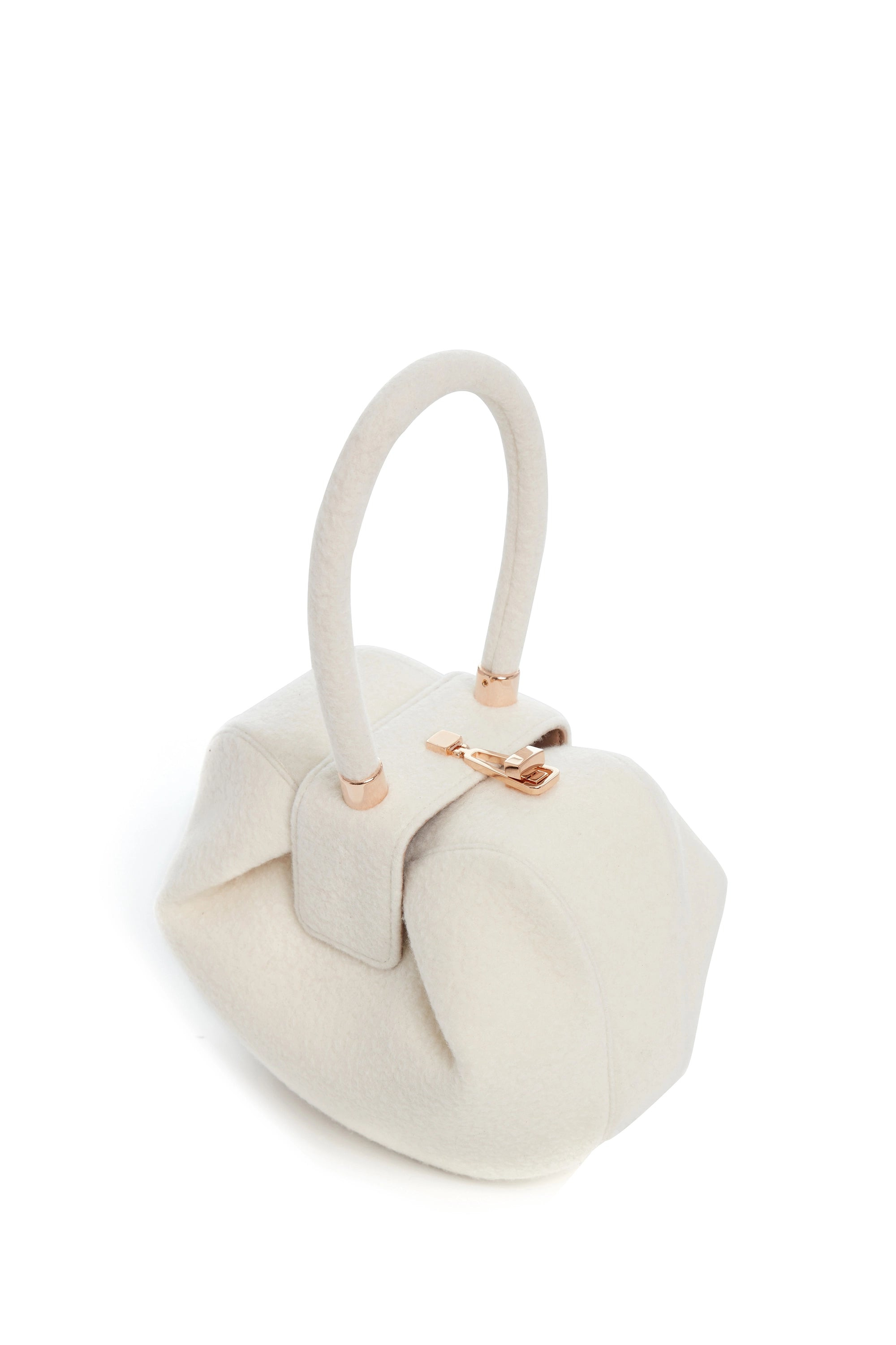 Nina Bag in Ivory Cashmere Felt - 3