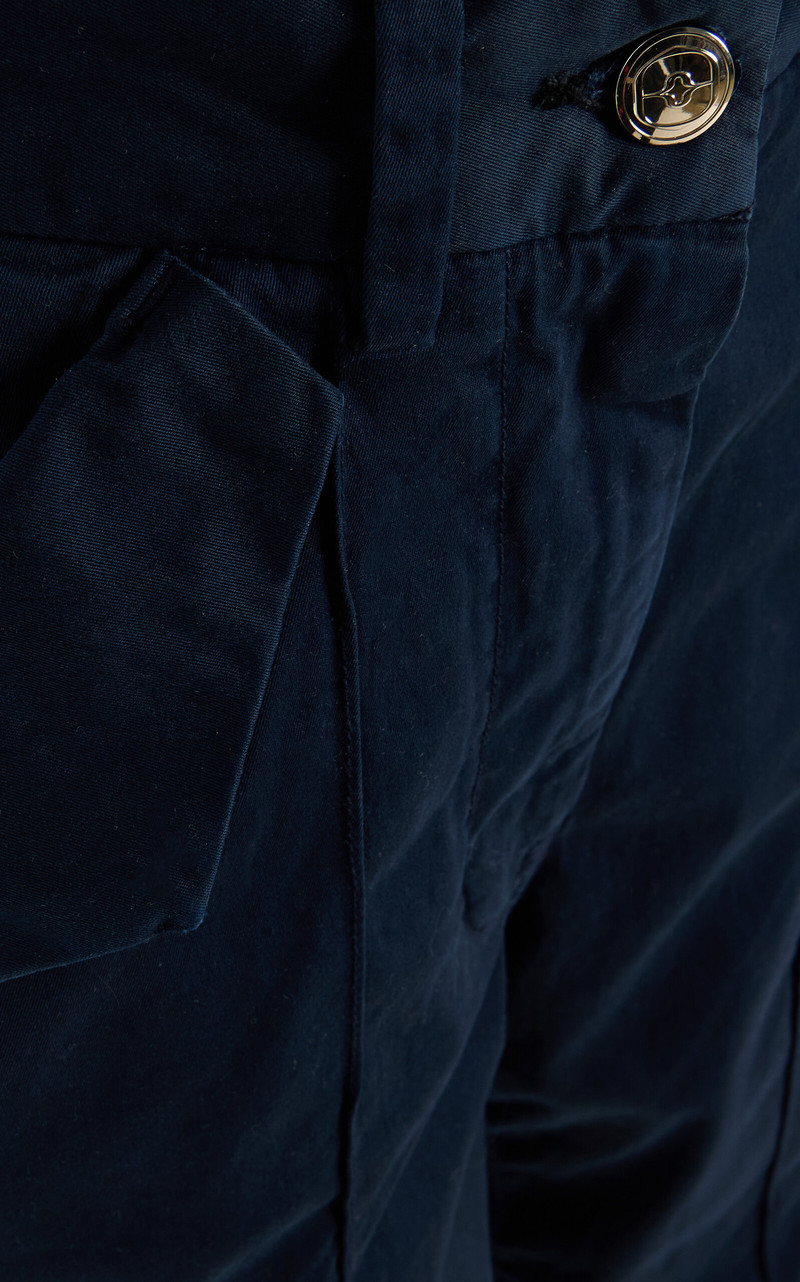 The Odette High-Rise Cotton-Sateen Pants navy 6