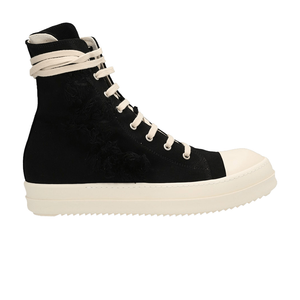 Rick Owens DRKSHDW Strobe Cotton Denim Slashed High 'Black Milk' - 1