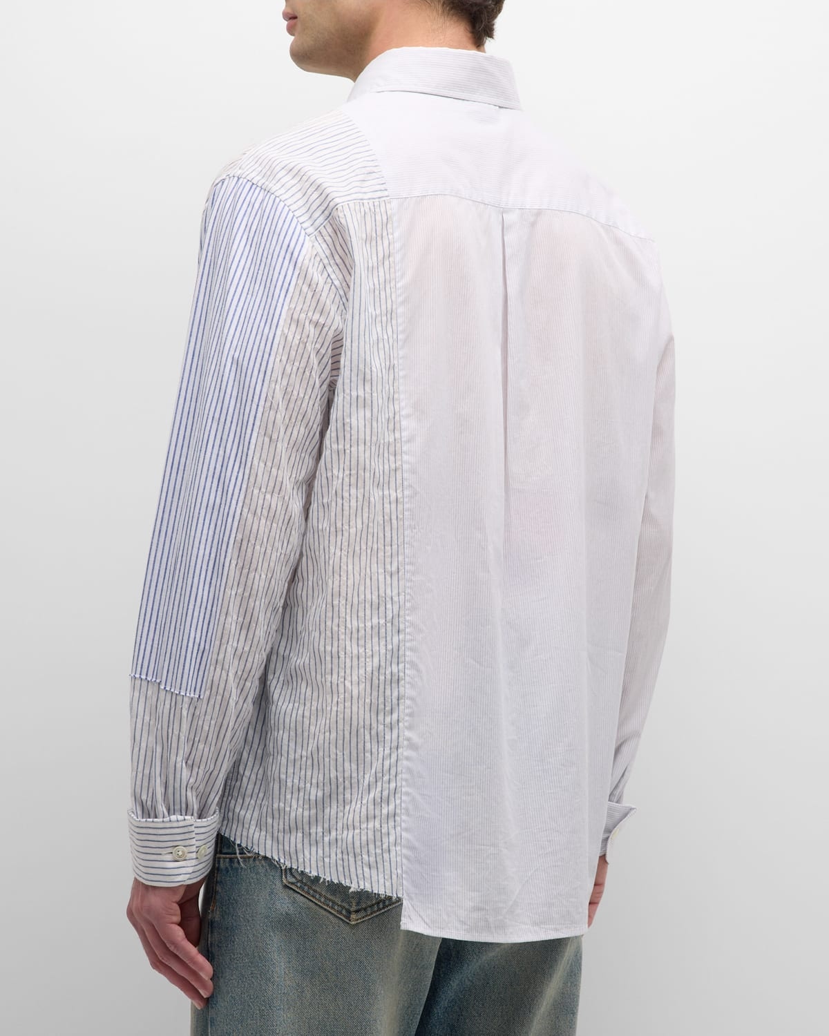 Men's Paneled Cloak Button-Down Shirt - 5