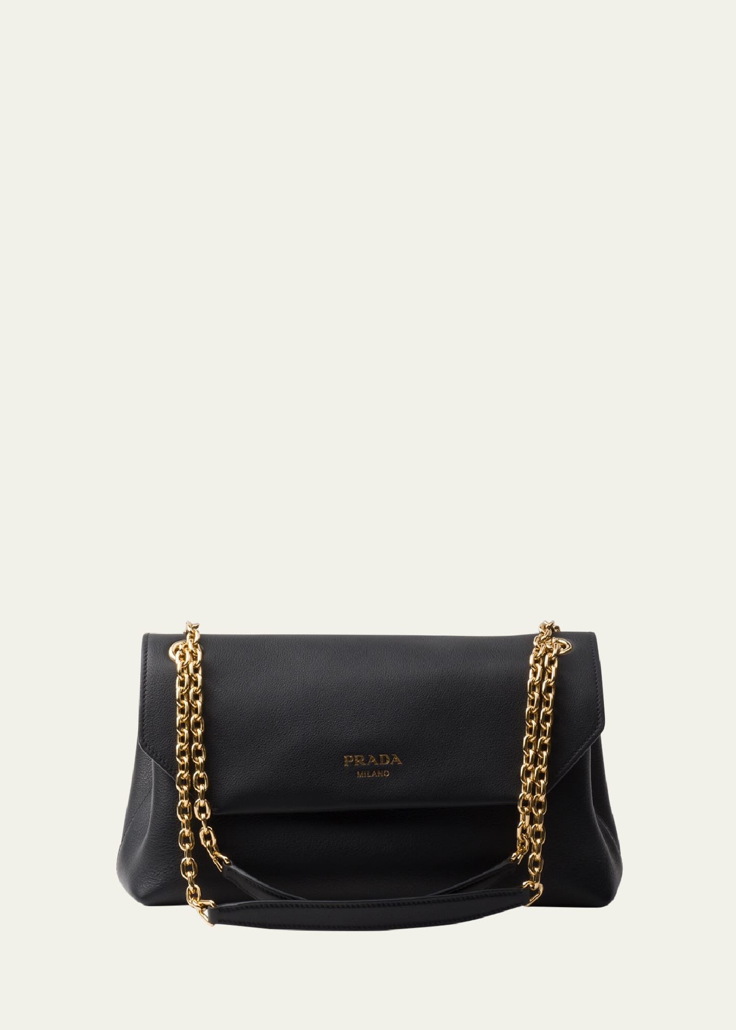 Soft Grain Leather Shoulder Bag - 1