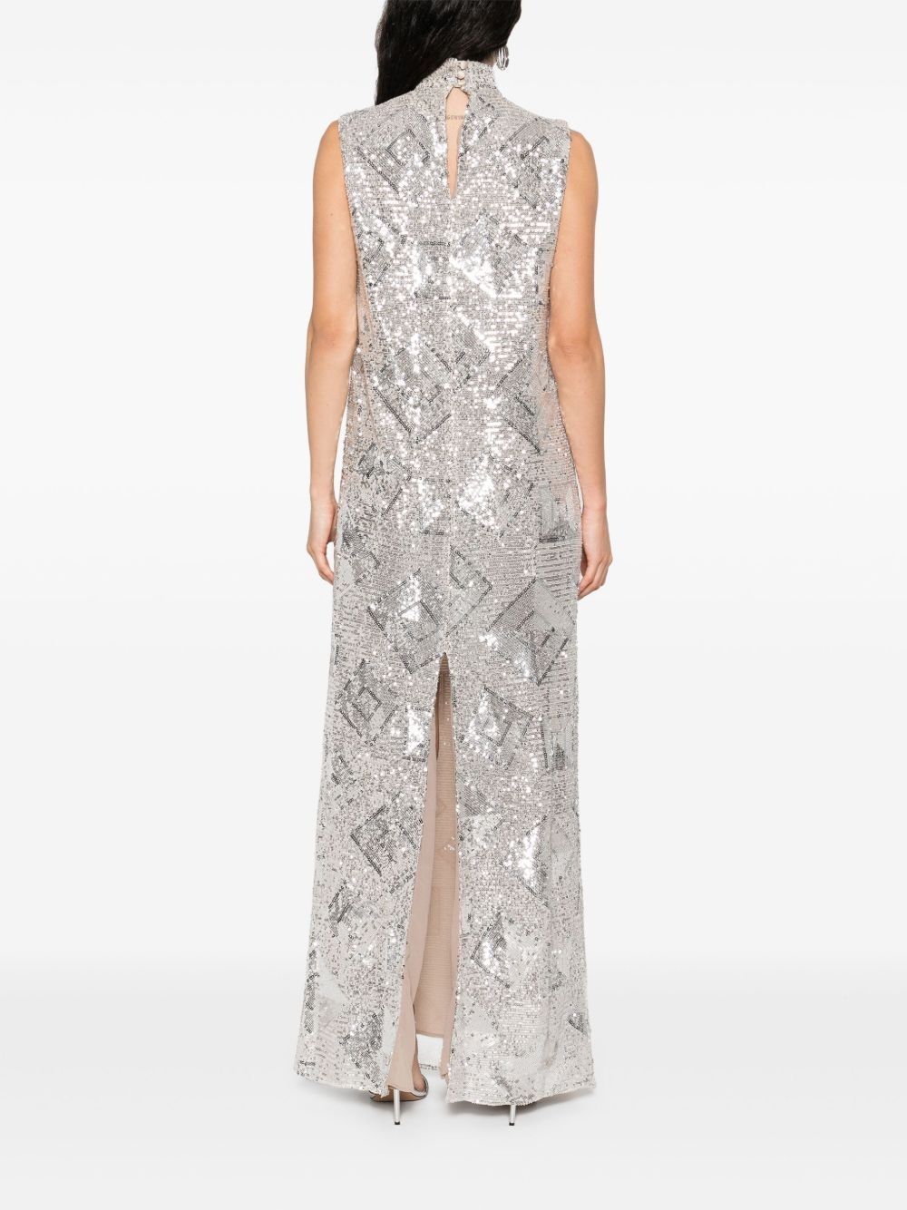 sequinned maxi dress - 4