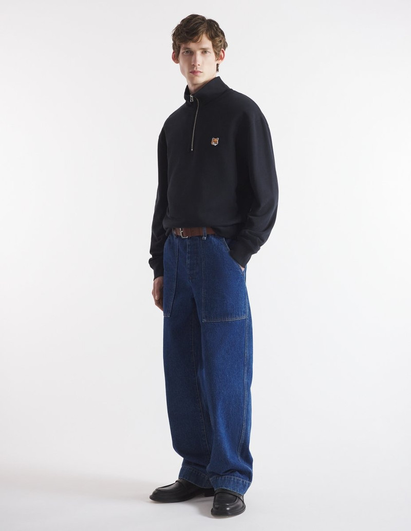 Maison Kitsuné FOX HEAD PATCH COMFORT HALF ZIP SWEATSHIRT outlook