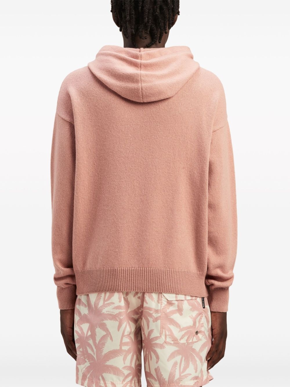 logo-embroidered drop-shoulder hoodie - 5