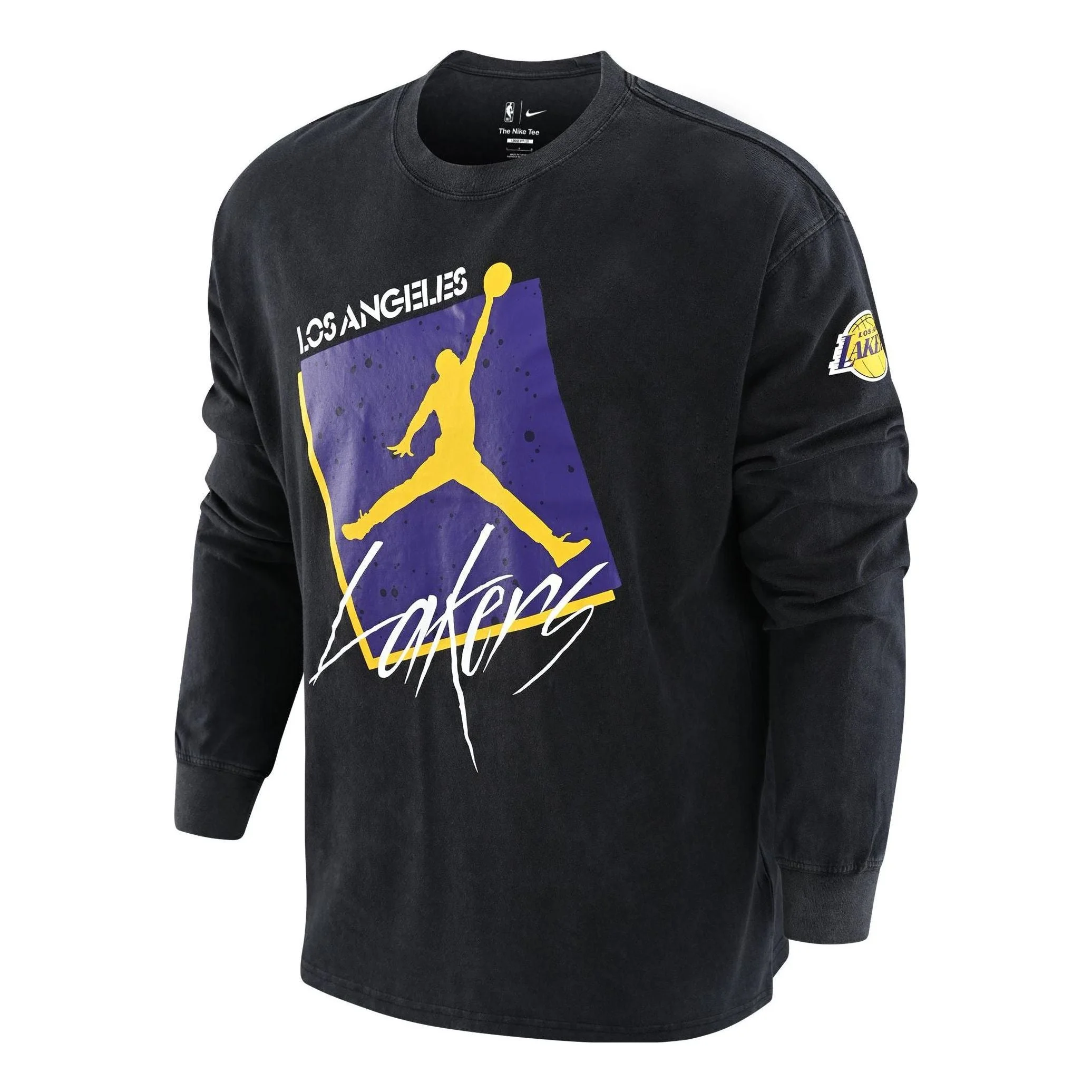 Air Jordan Los Angeles Lakers Courtside Max90 Long-sleeve T-shirt 'Black' DV5748-010 - 1