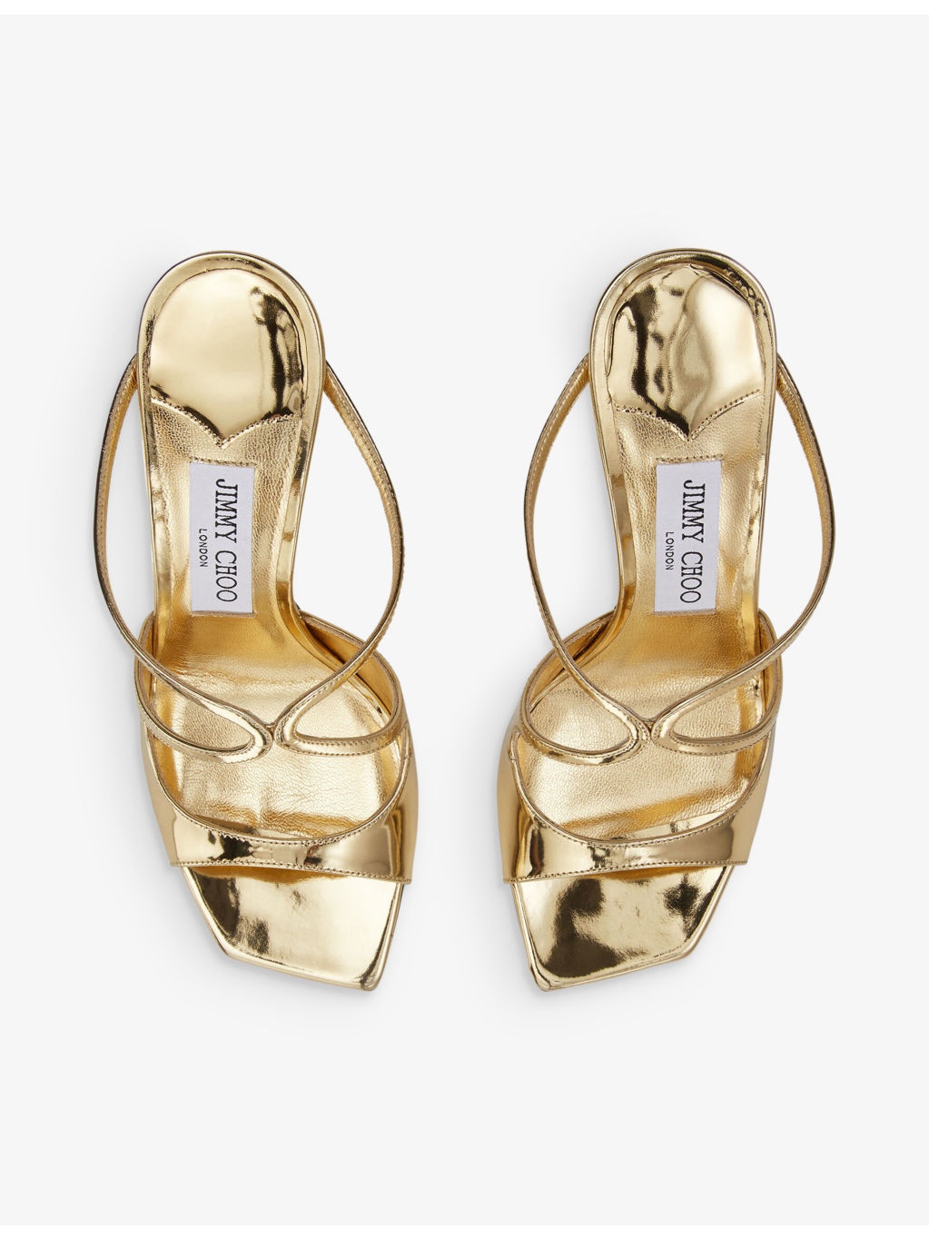 Anise 95 liquid-gold leather heeled sandals - 4