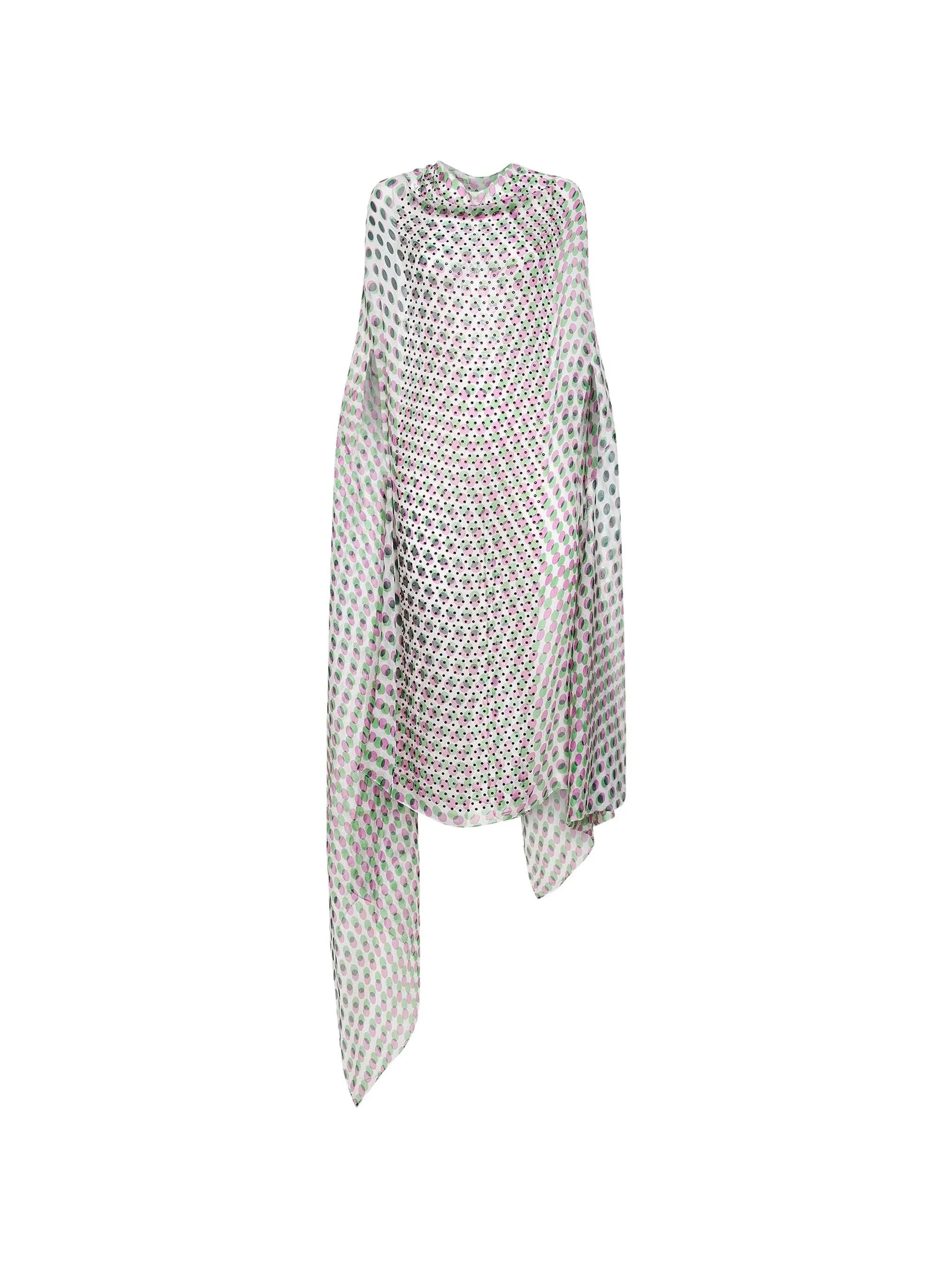 Dries Van Noten Draped Polka-dot Dress - 1