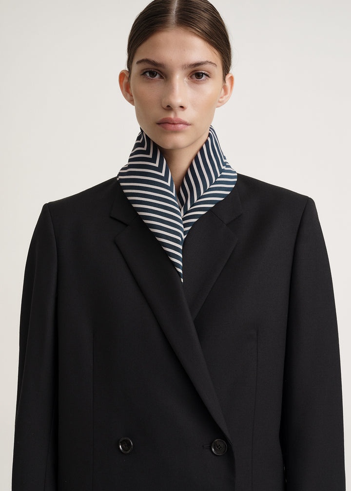 Centered monogram silk scarf dusk - 4