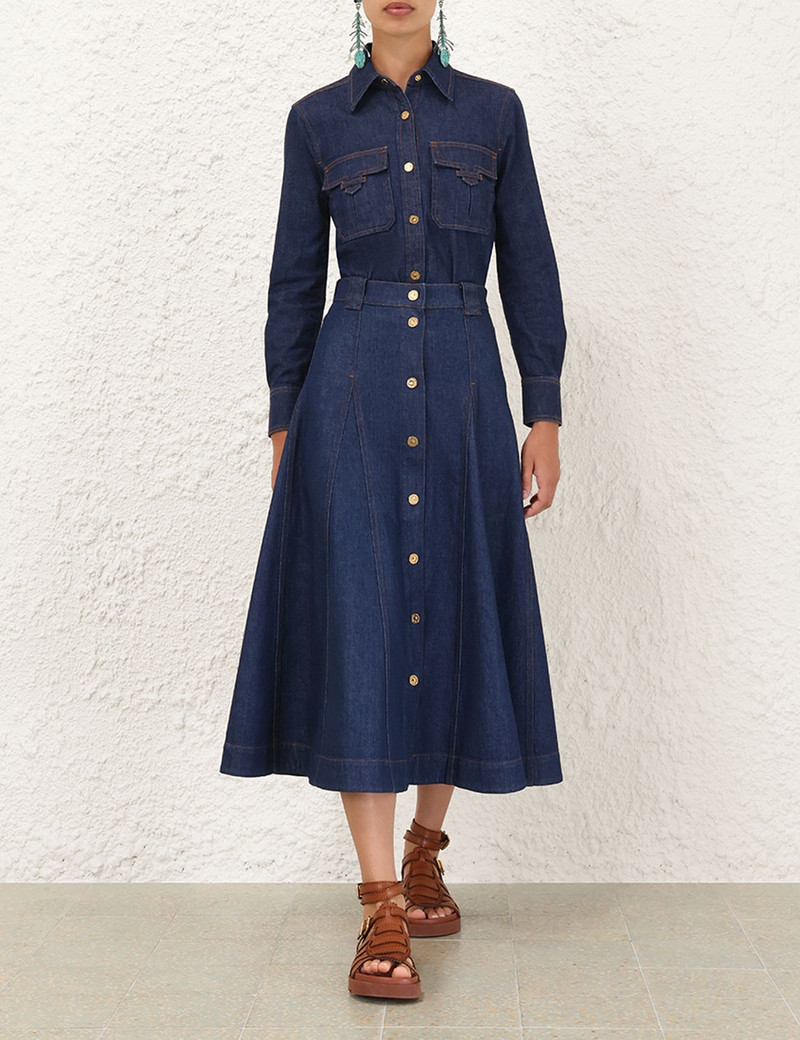 Zimmermann DENIM FLARE SKIRT outlook