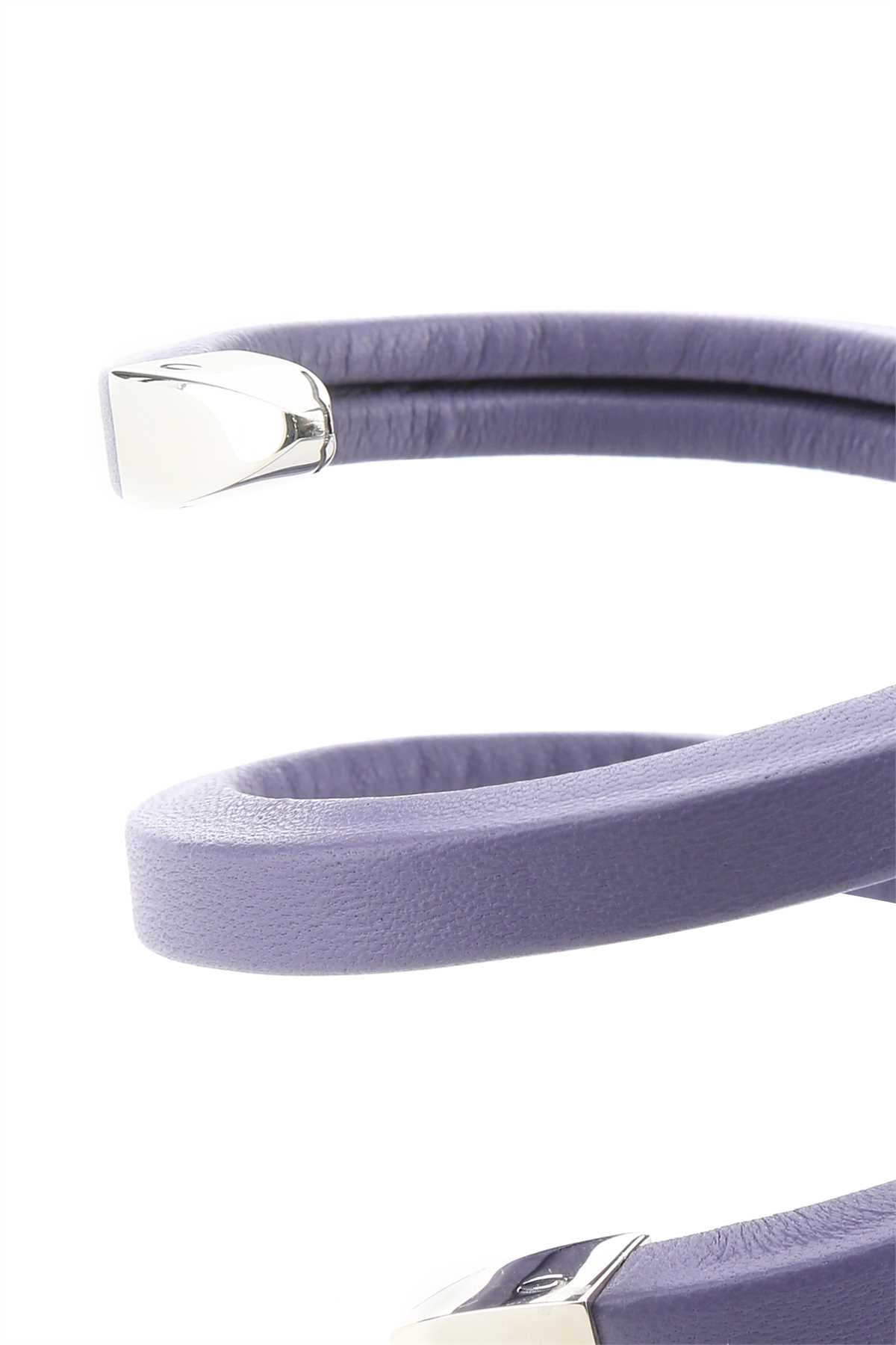 Bottega Veneta Women Lilac Nappa Leather Bracelet - 3
