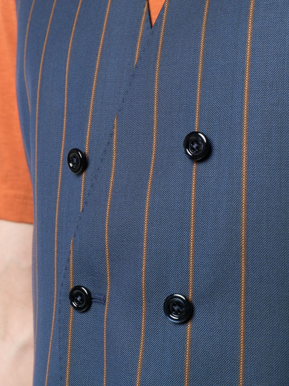 pinstripe double-breasted waistcoat - 5