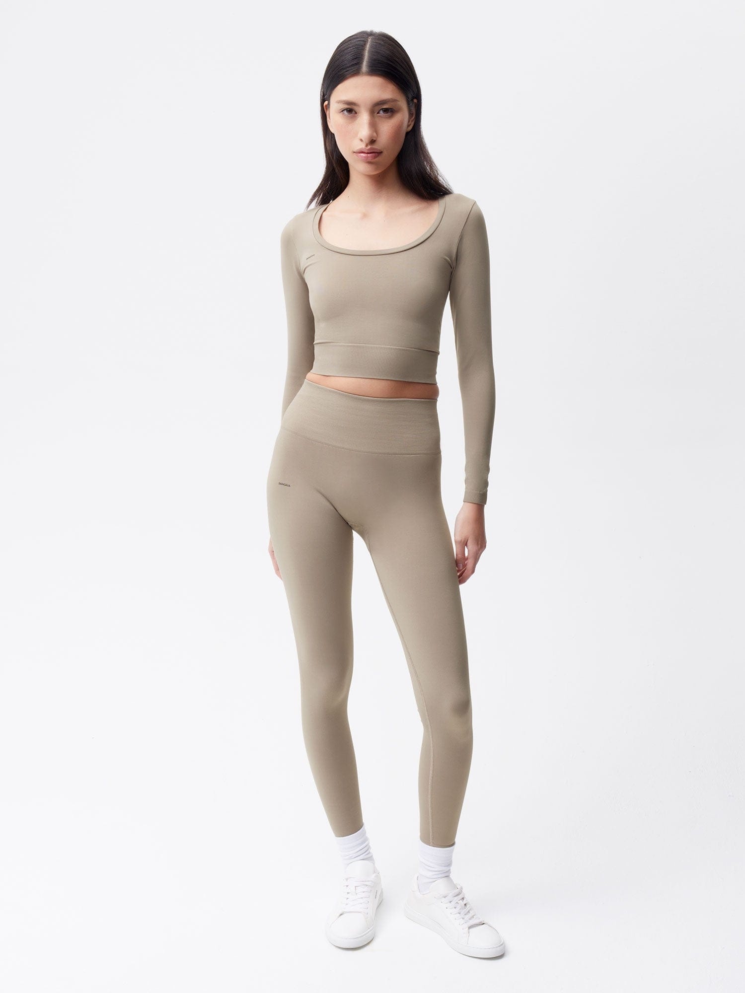 Women's Plant-Stretch Compressive Leggings - Taupe - 2