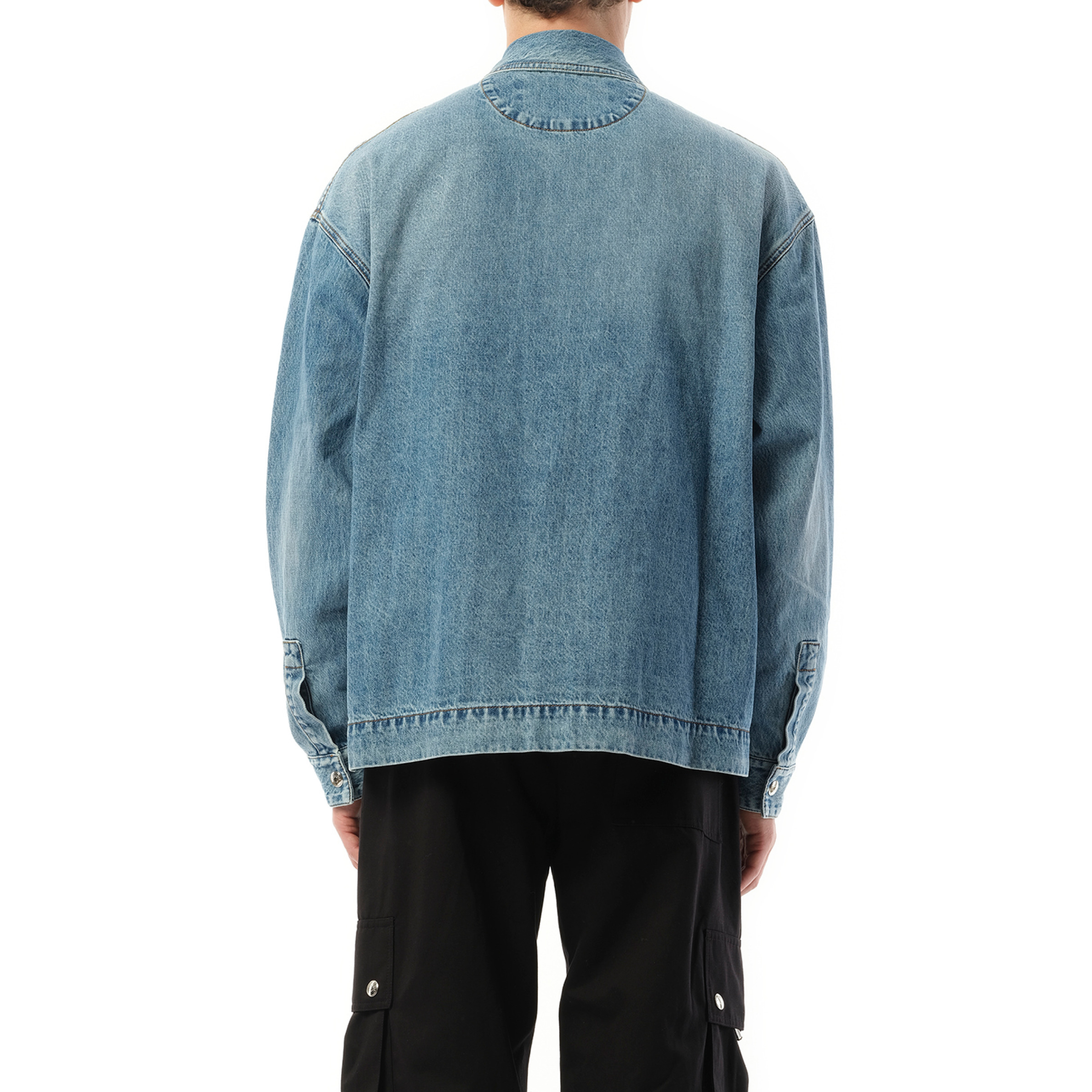 La Chemise Denim in Blue/Tabac - 6