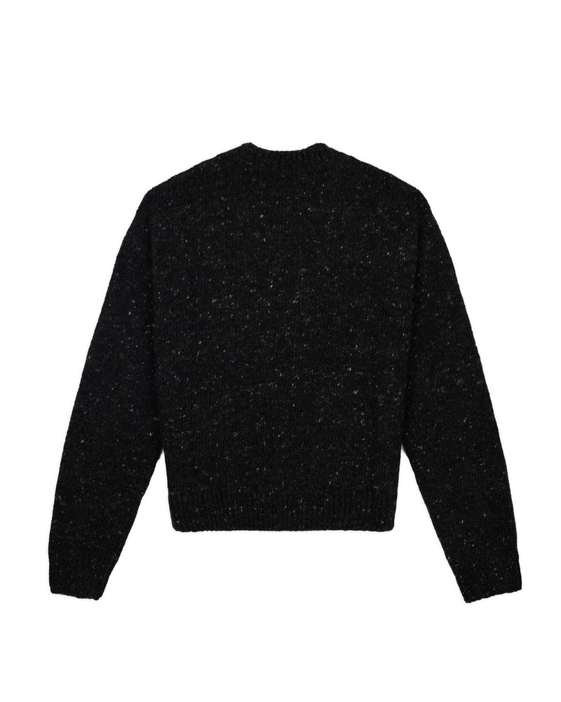 BRAIN DEAD Logohead Alpaca Crewneck Sweater - Charcoal outlook