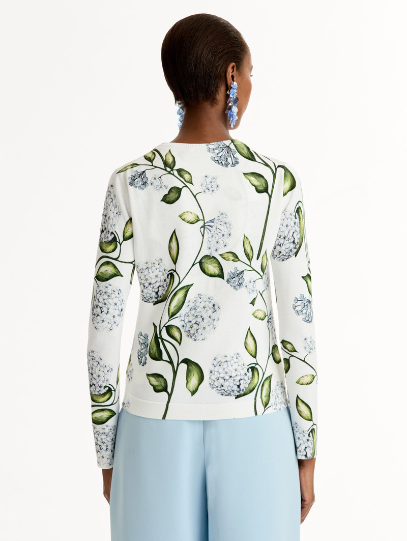PORCELAIN FLOWER-PRINTED CARDIGAN 3