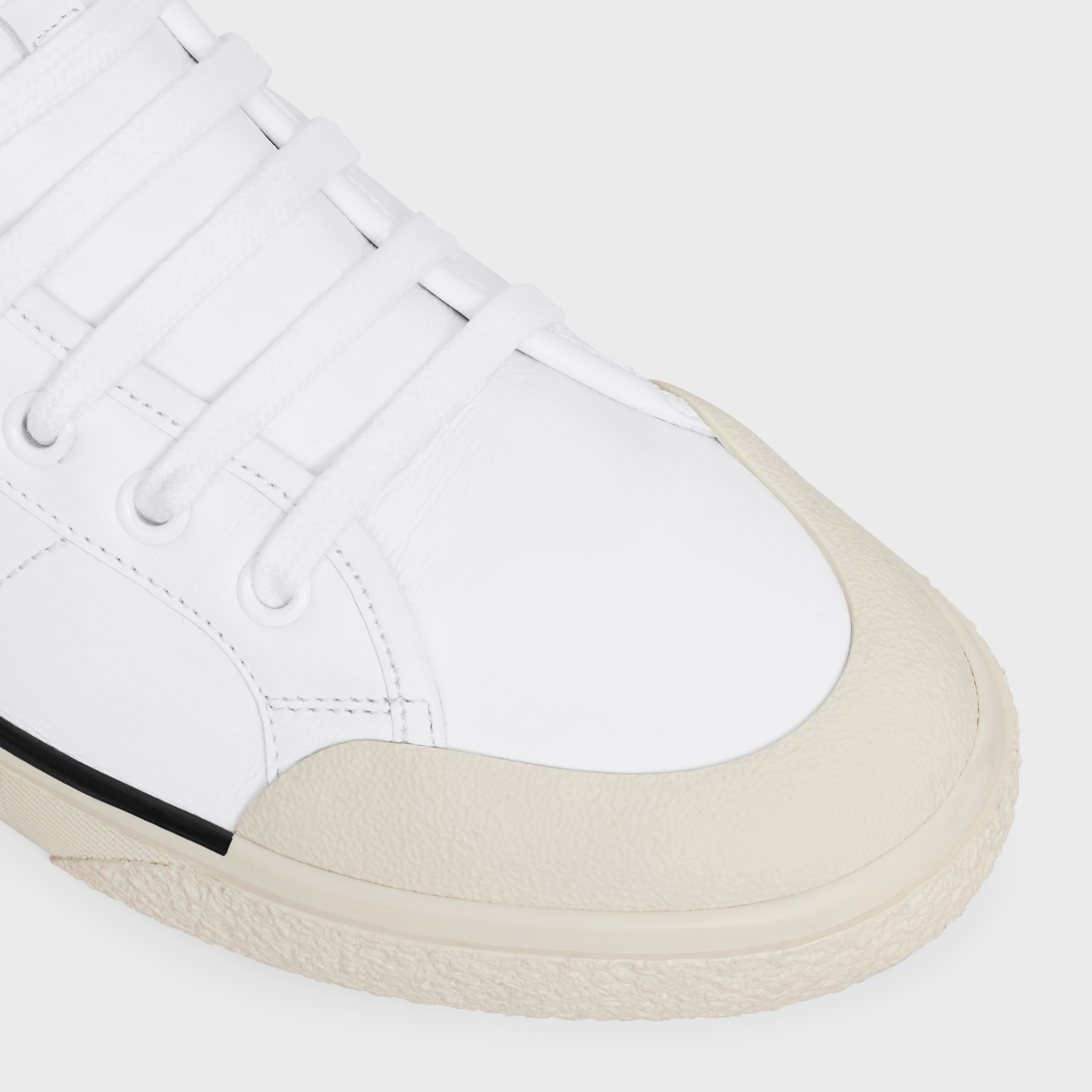 AS-02 MID LOW LACE-UP CELINE ALAN SNEAKERS WITH TRIOMPHE PATCH in CALFSKIN - 4