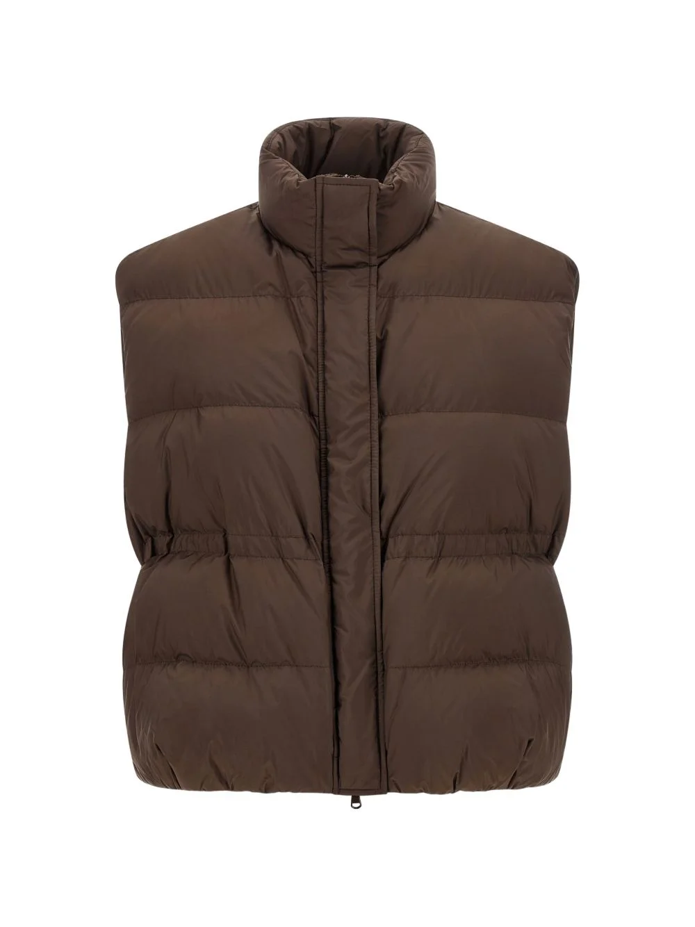 zip-up quilted gilet - 1