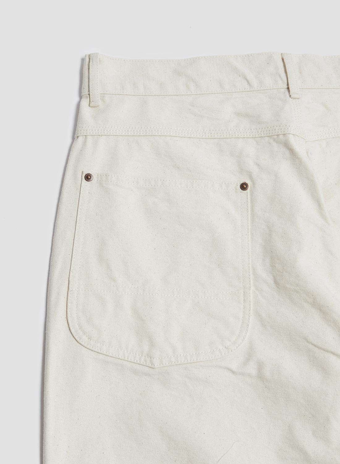 FOB Factory Cotton Duck Work Pant Ecru - 7
