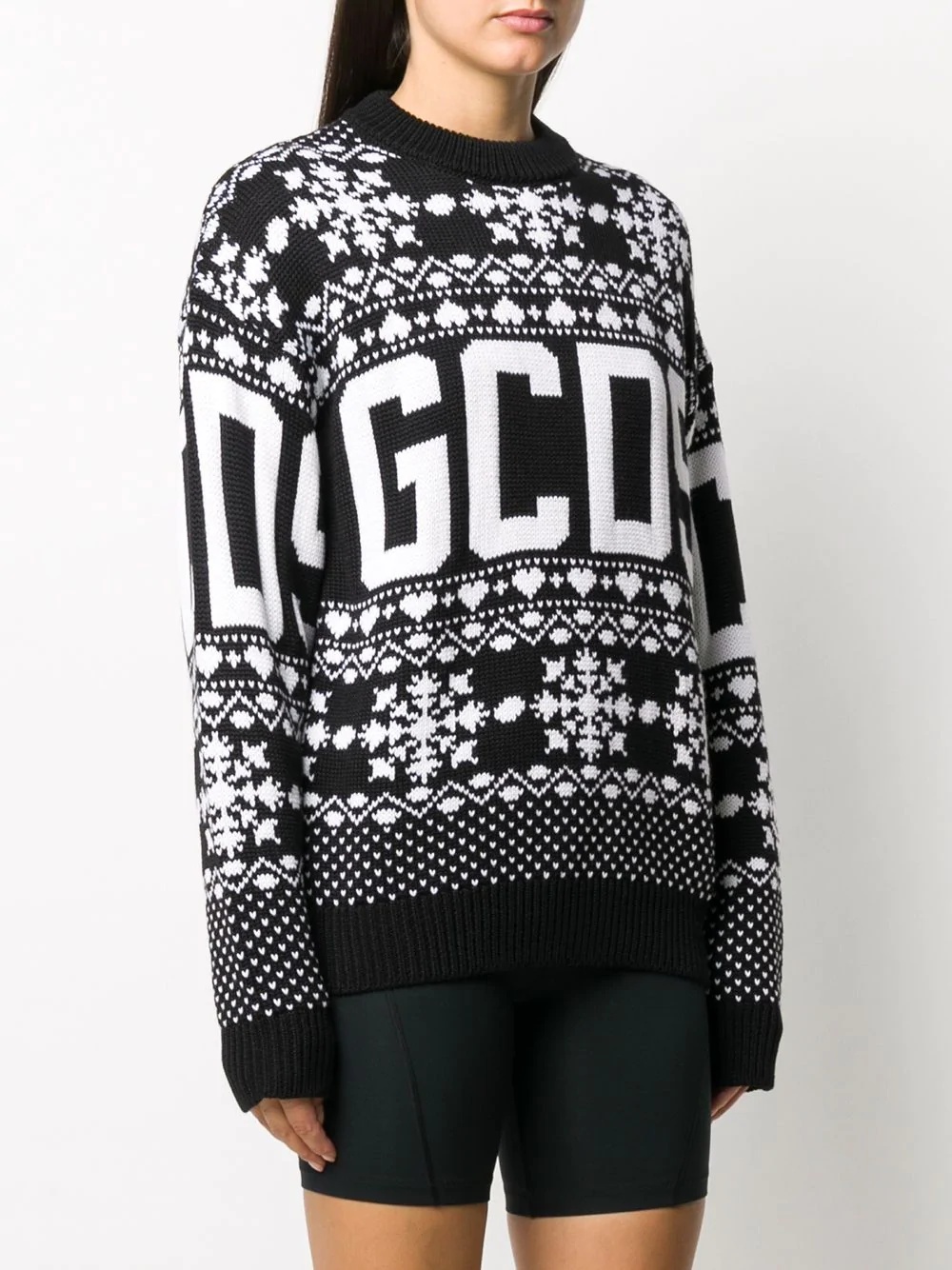 logo-jacquard sweater  - 3