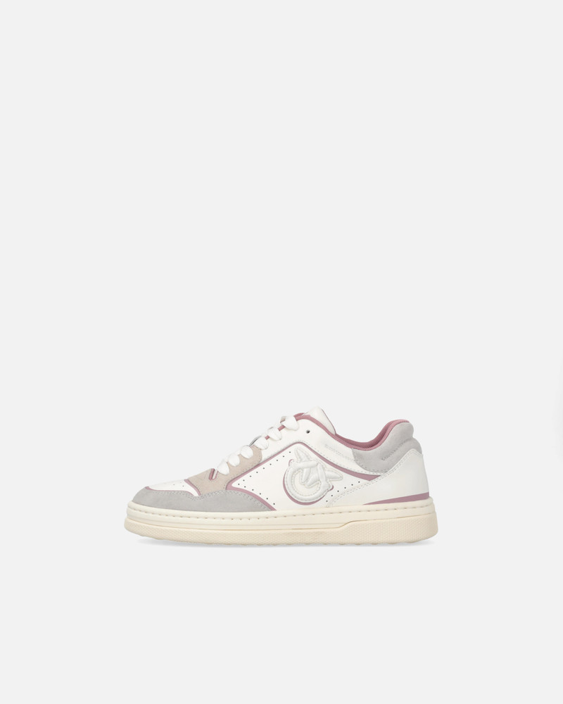 PINKO FLAT LEATHER SNEAKERS WITH EMBROIDERED LOGO outlook