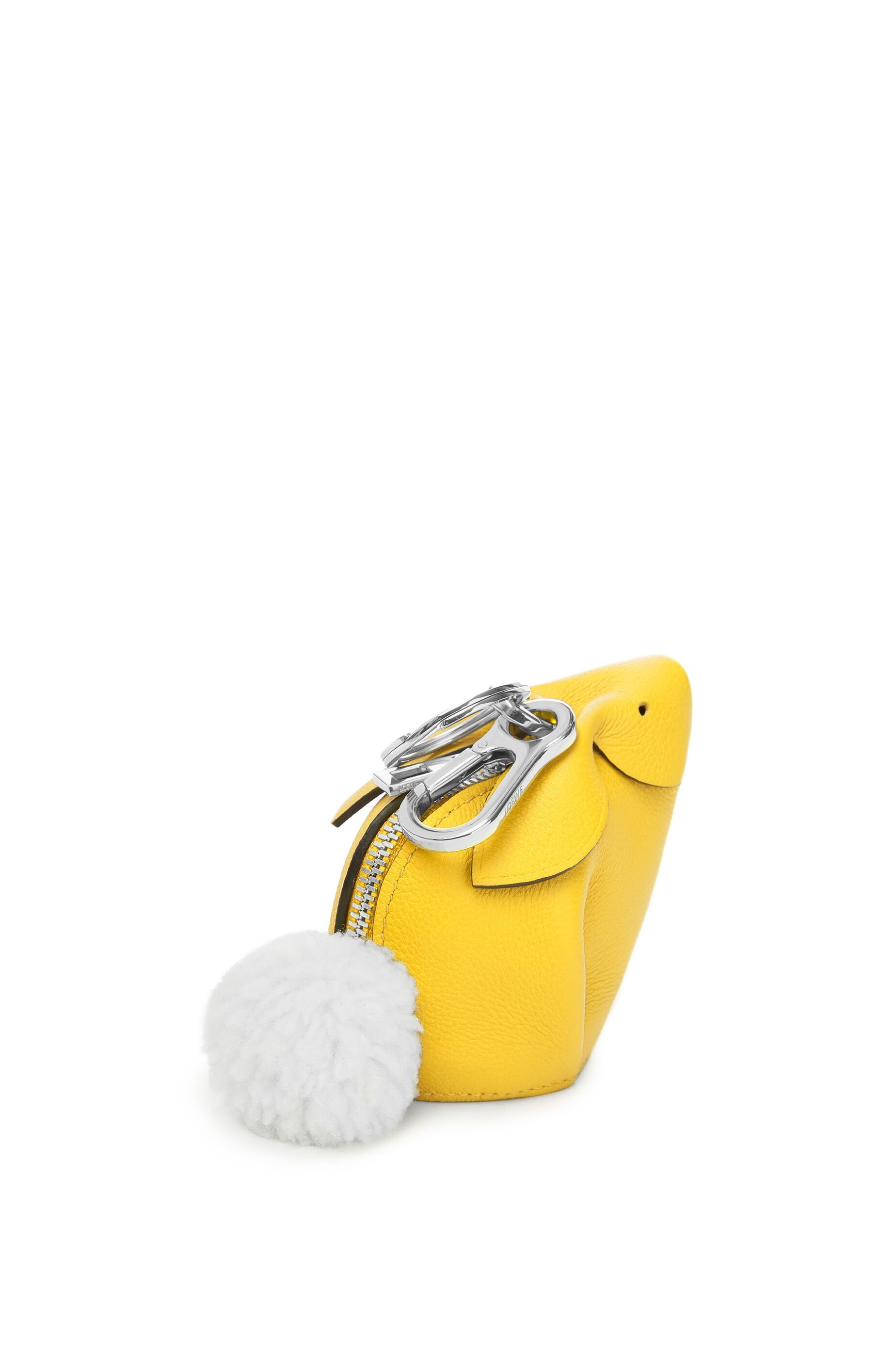 Bunny charm in grained calfskin and shearling - 2