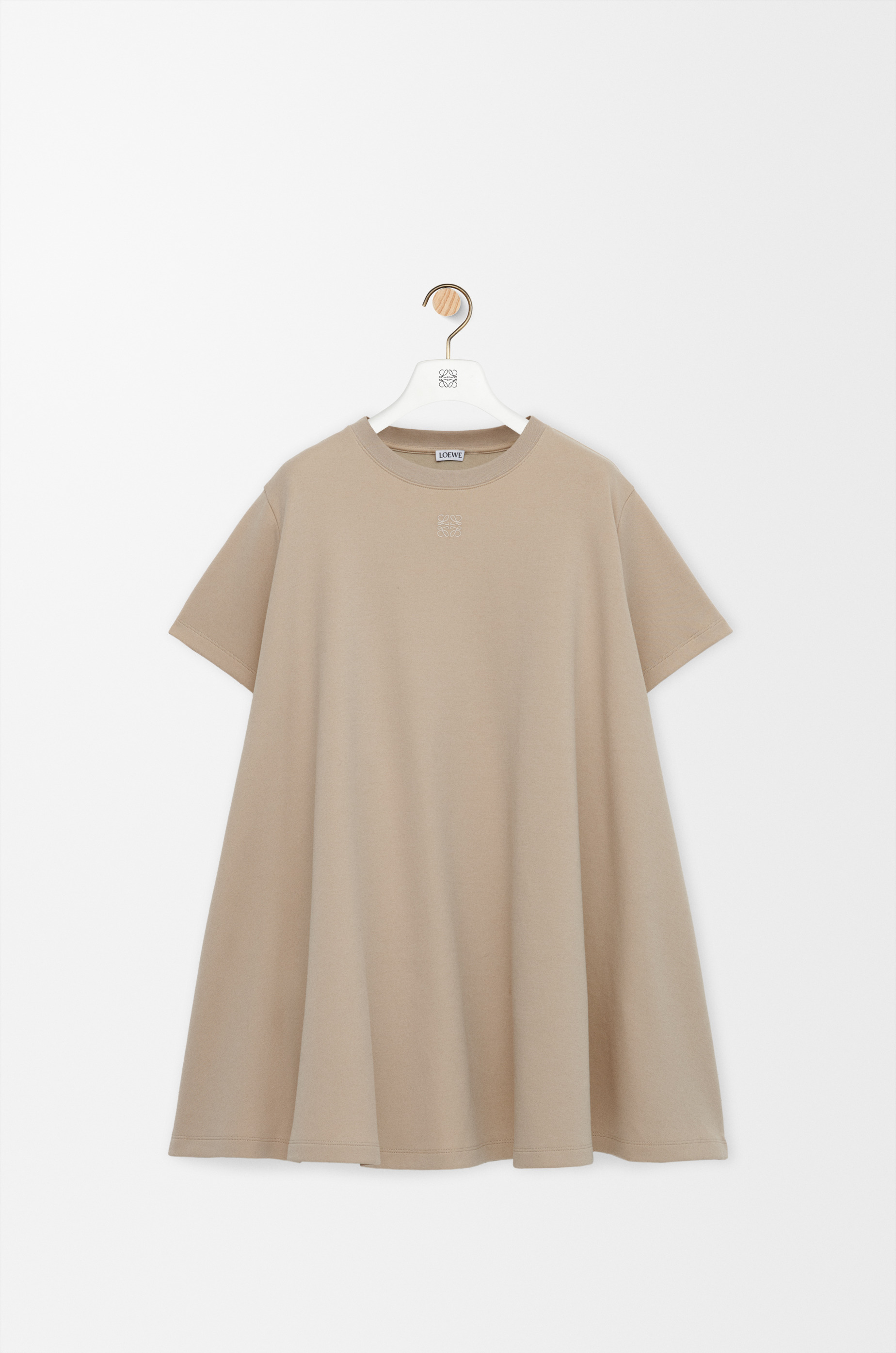 Trapeze dress in cotton blend - 1
