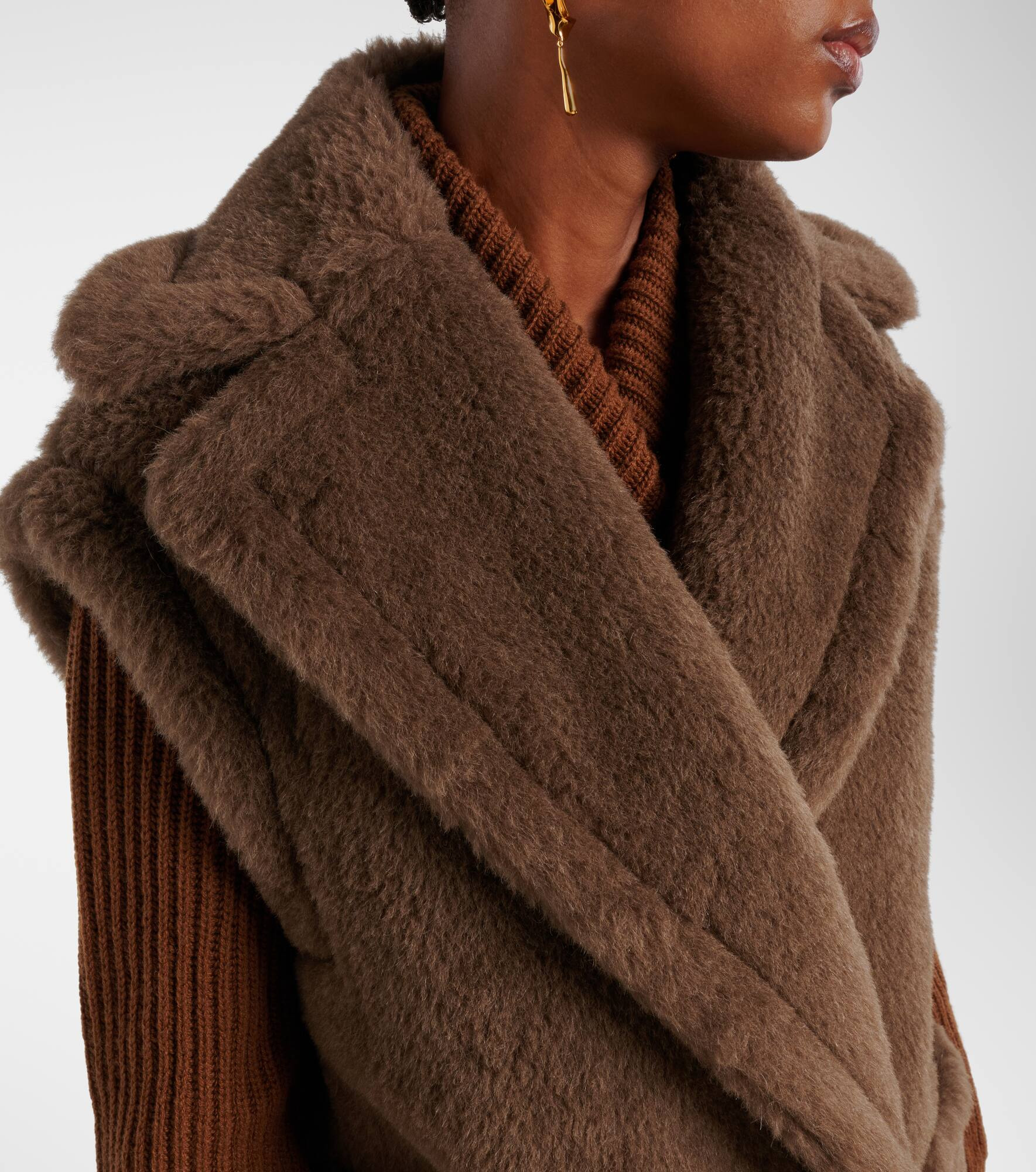 Alpaca, wool, and silk Teddy vest - 4