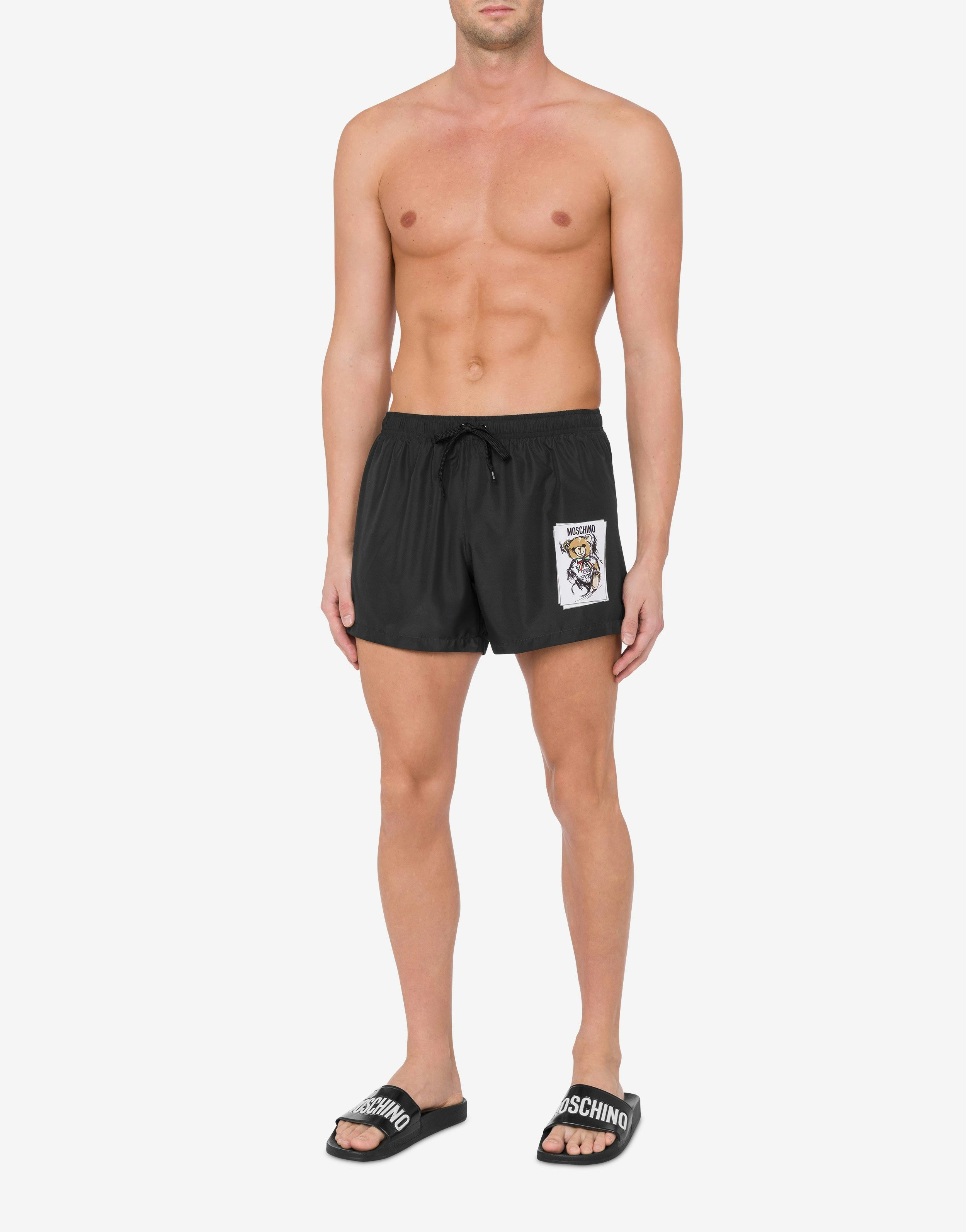 SWIM TRUNKS WITH TEDDY BEAR PATCH - 2