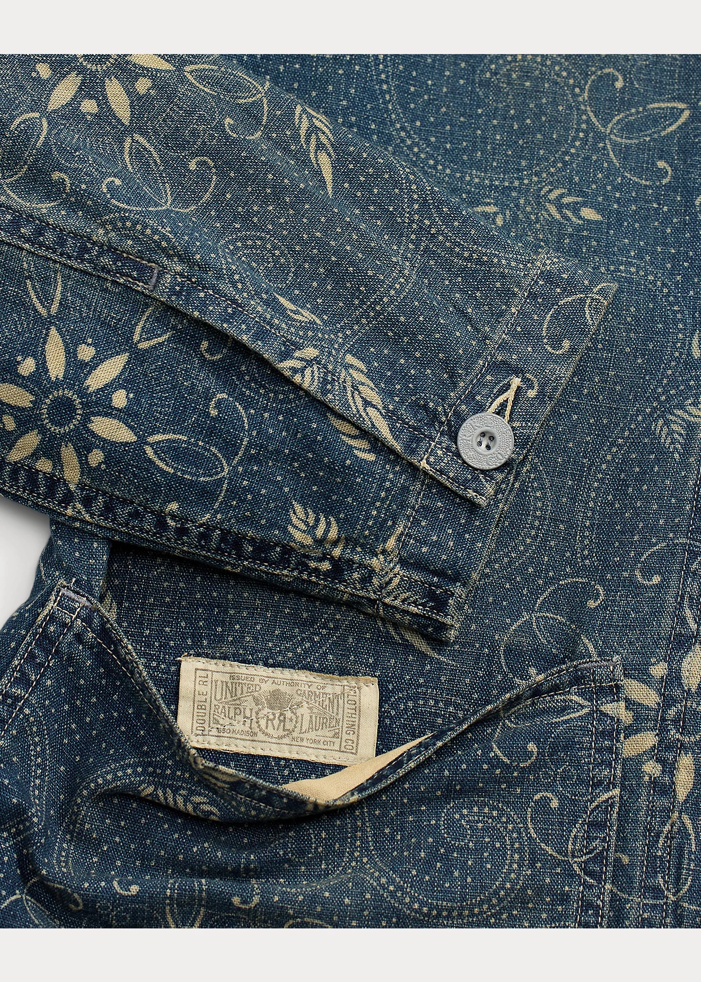 Indigo Print Woven Overshirt - 4