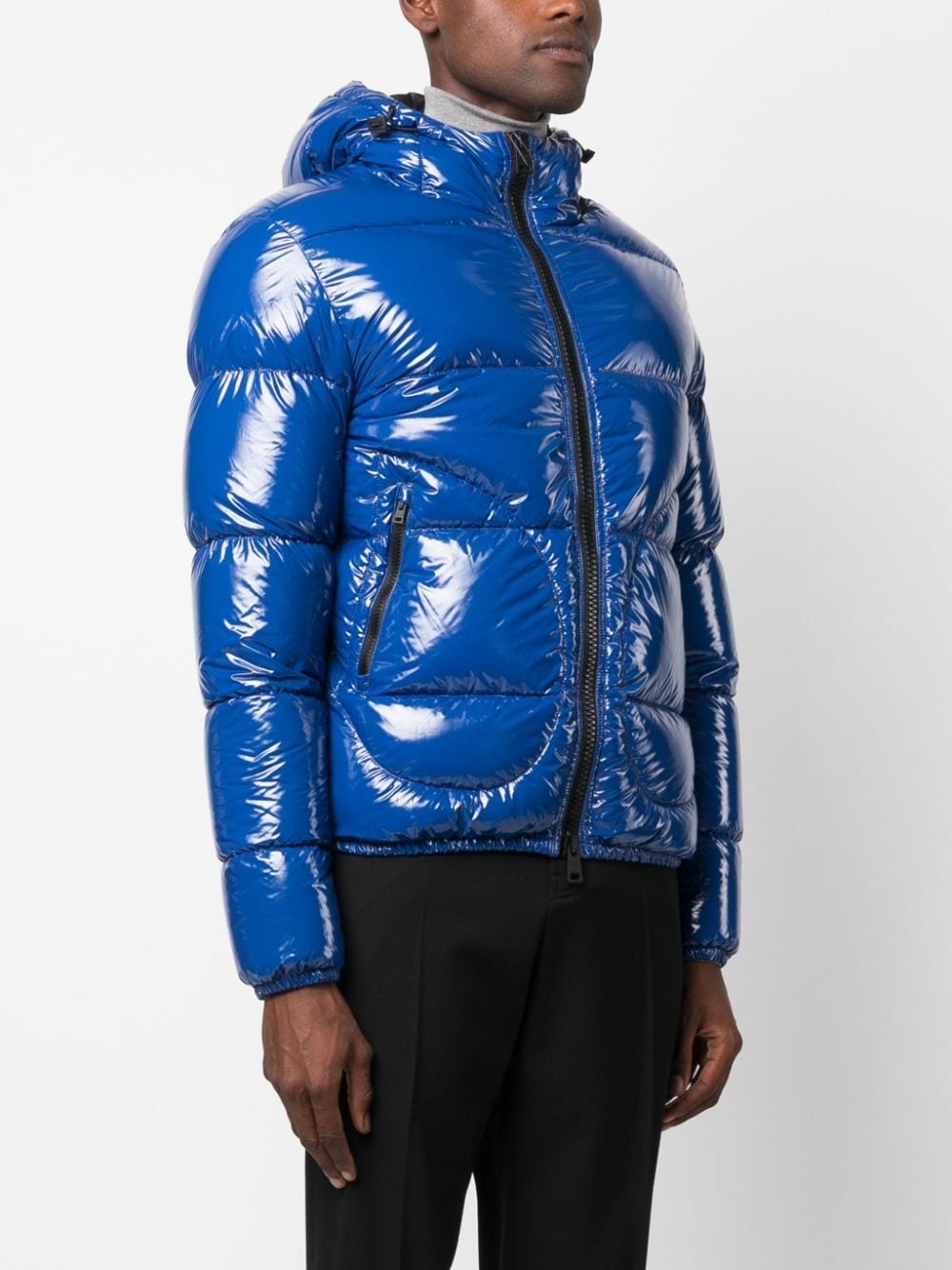padded hooded down jacket - 3