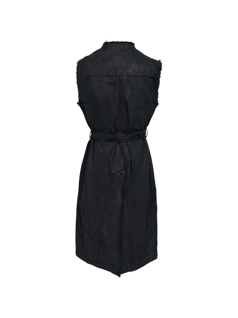 Rick Owens belted sleeveless coat outlook