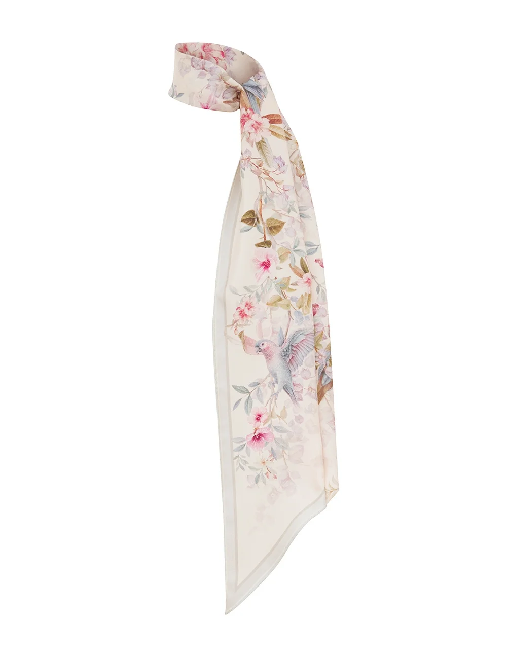 PRINTED SILK NECK SCARF - 1