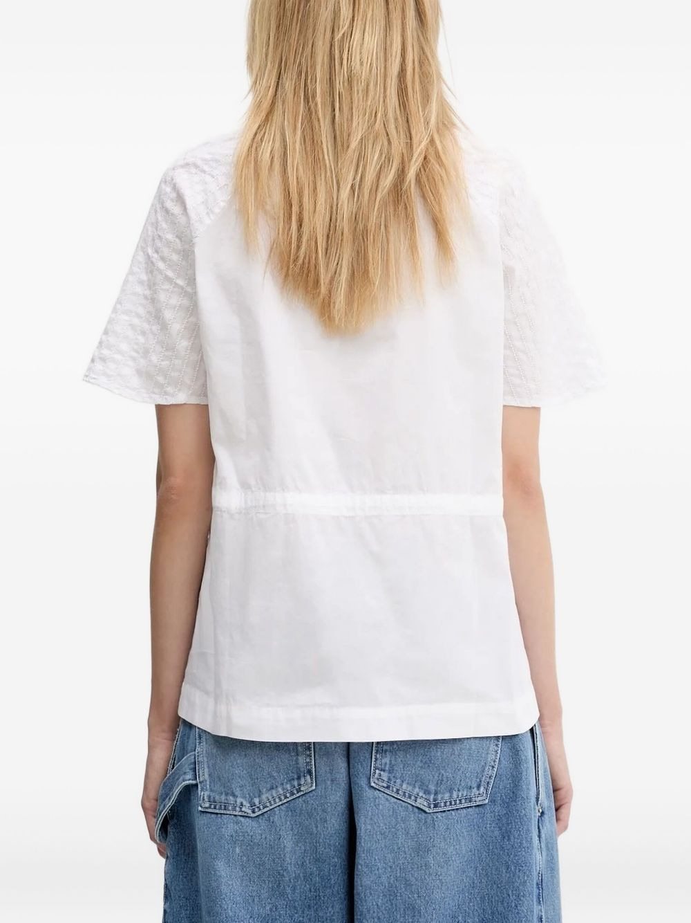 Satoma embroidered drawstring blouse - 4