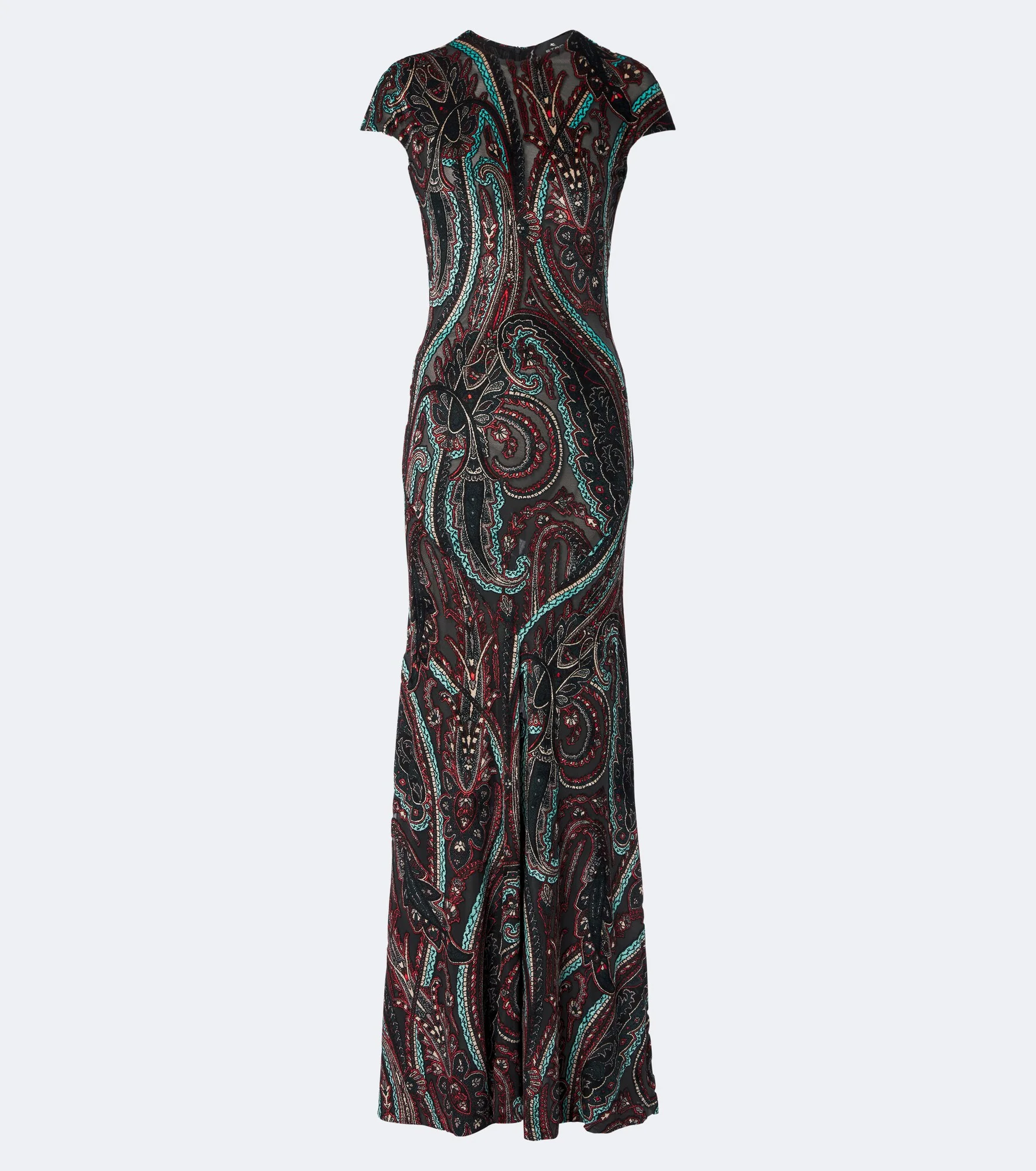 Paisley velvet devoré gown - 1