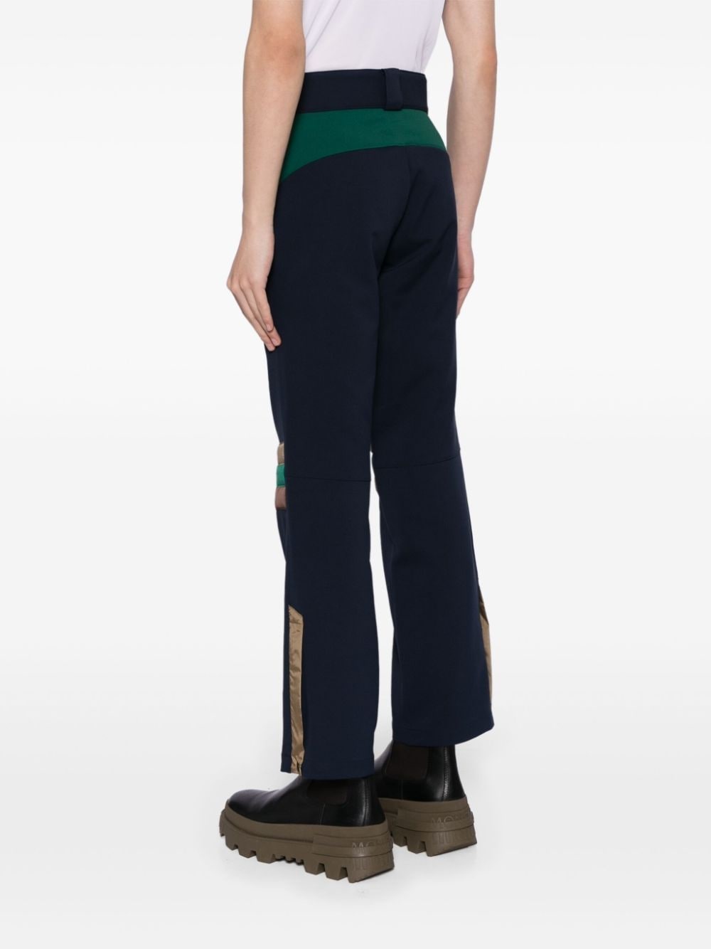 panelled straight-leg trousers - 4