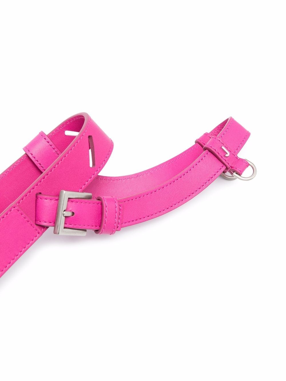 buckled leather belt - 2