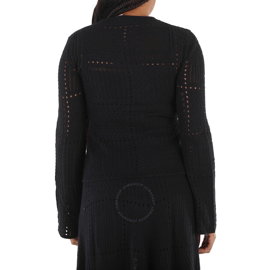 Chloe Ladies Black Knitted Pullover Jumper - 3