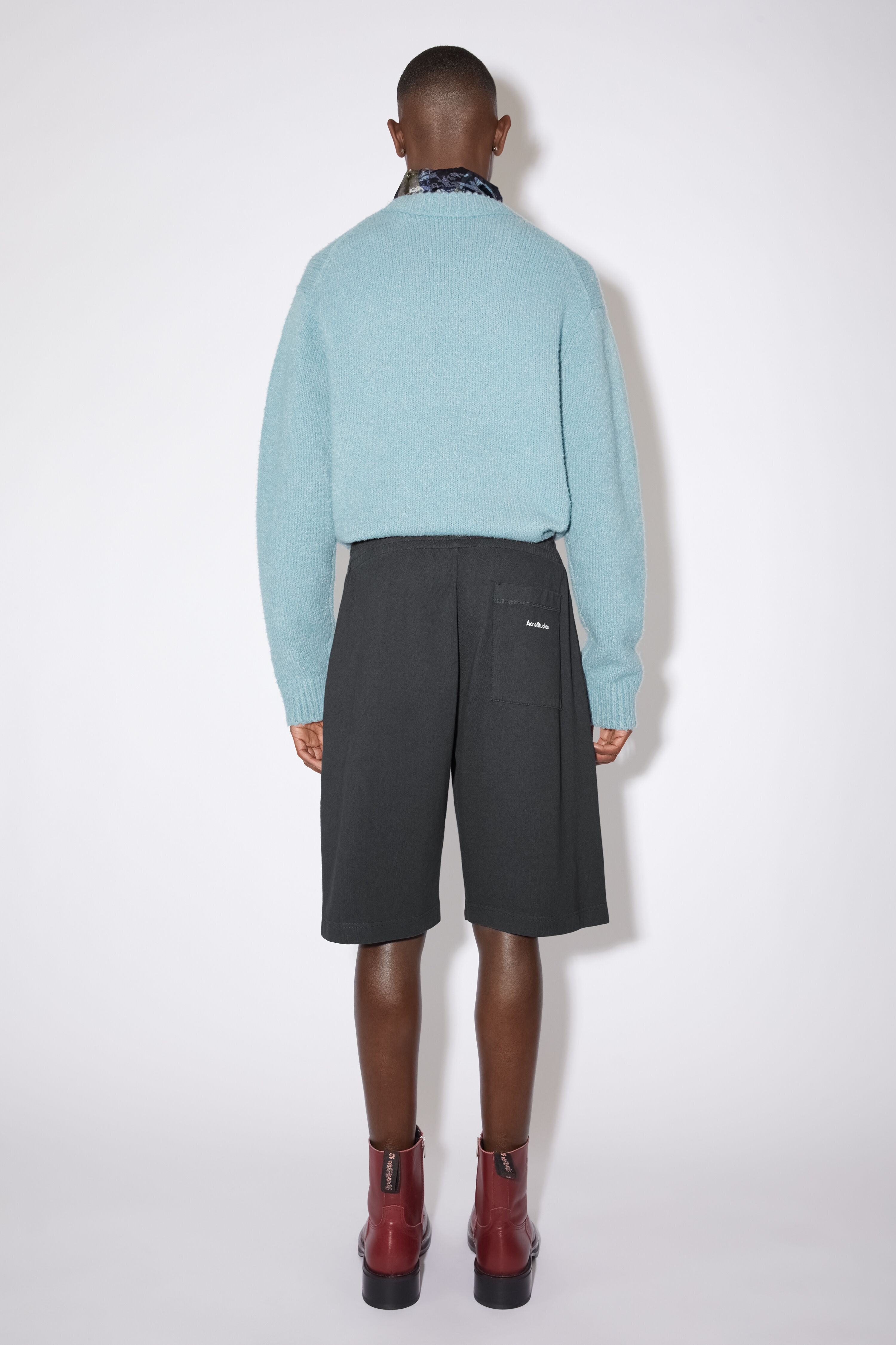 Cotton sweat shorts - Black - 3