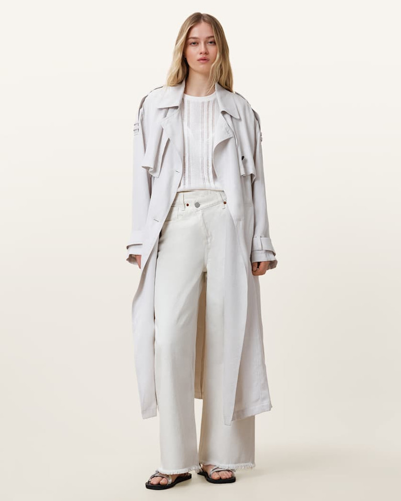 AKI CROSSOVER WIDE LEG DENIM JEANS 8