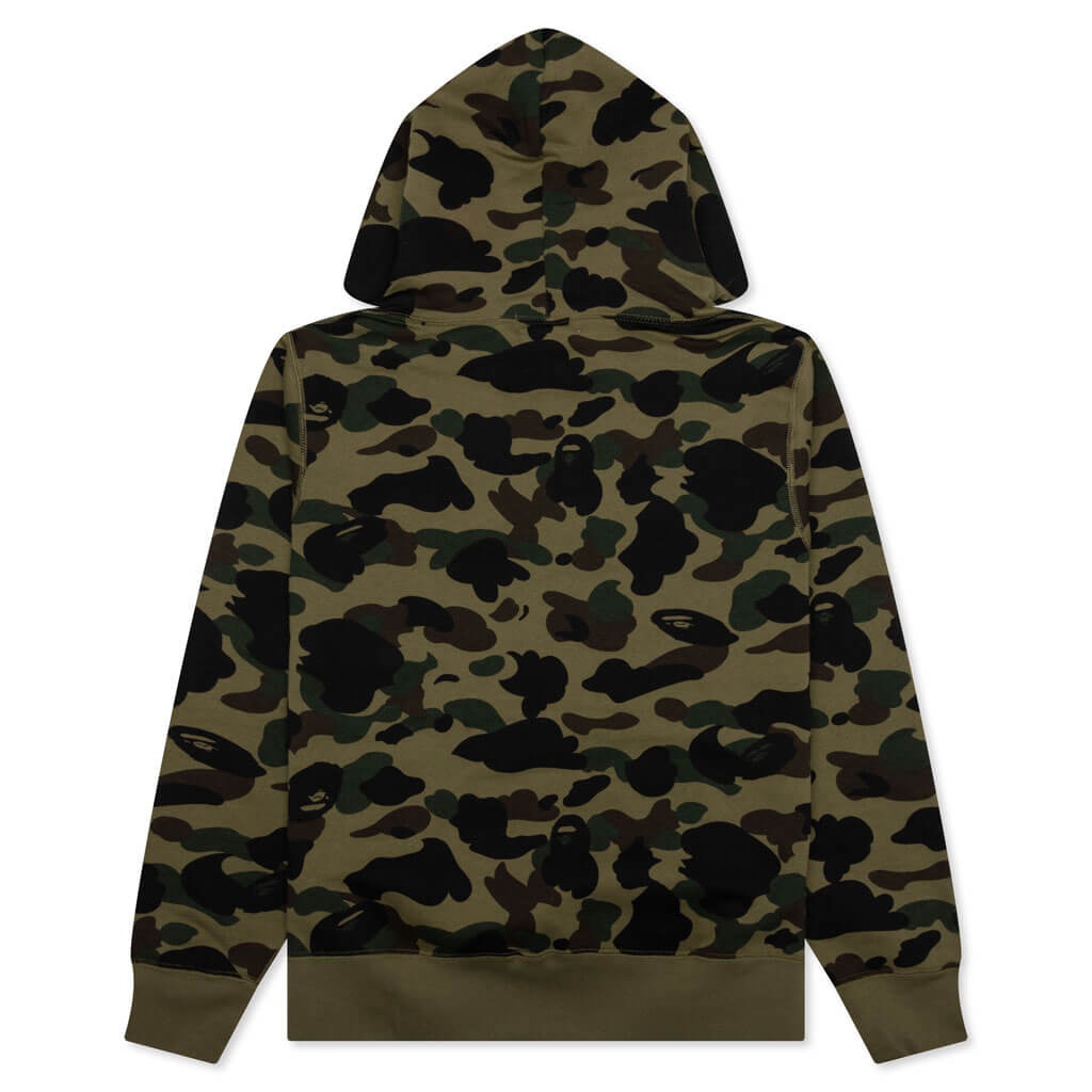 1ST CAMO COLLEGE PULLOVER HOODIE - GREEN - 2