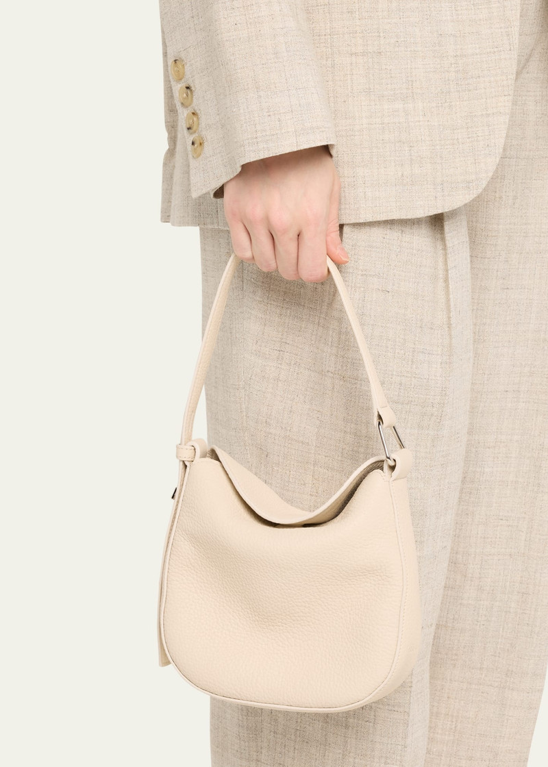AKRIS Anna Mini Leather Hobo Bag outlook