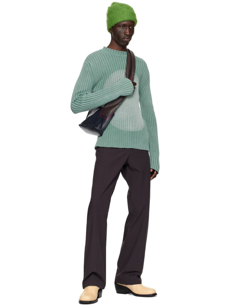 EDWARD CUMING Blue Rib Sweater outlook